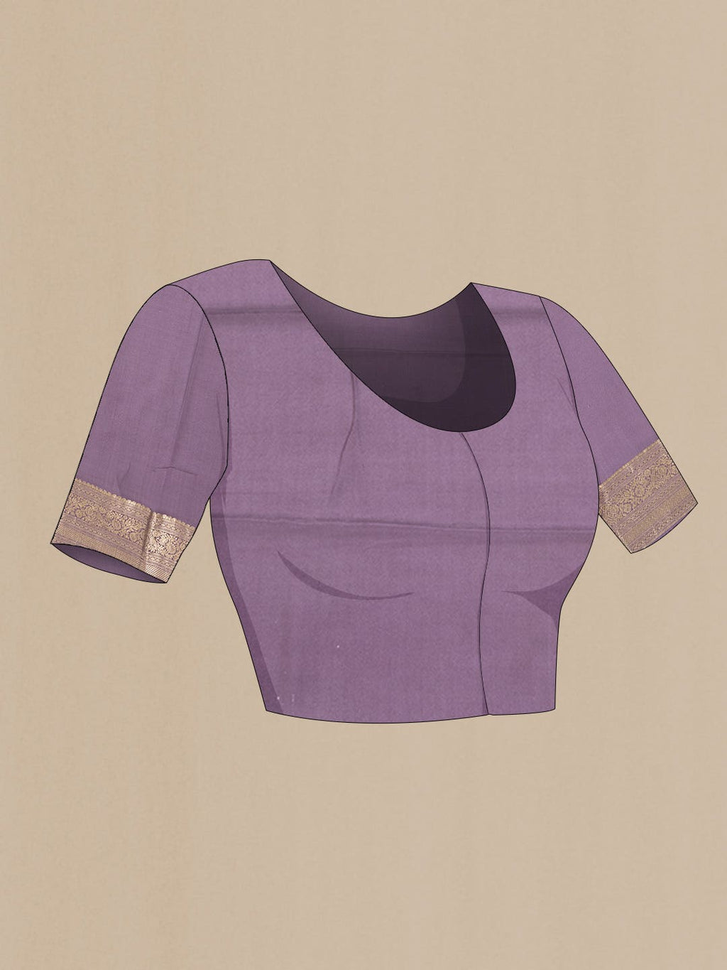 Lilac Dual Tone Mysore Crepe Saree