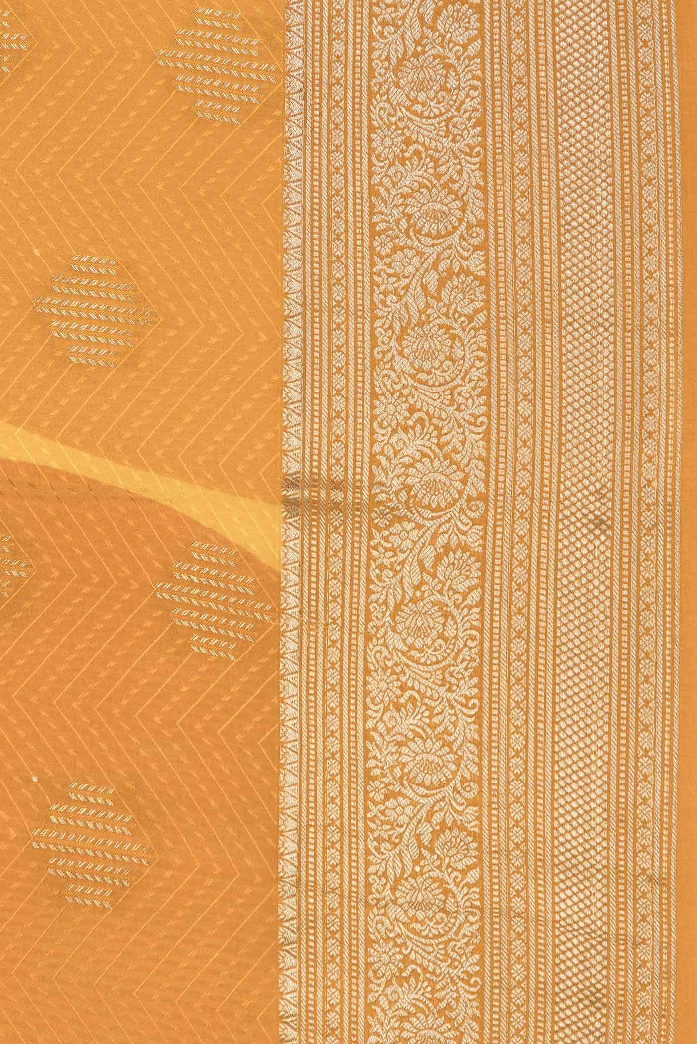 Mustard Dual Tone Mysore Crepe Saree