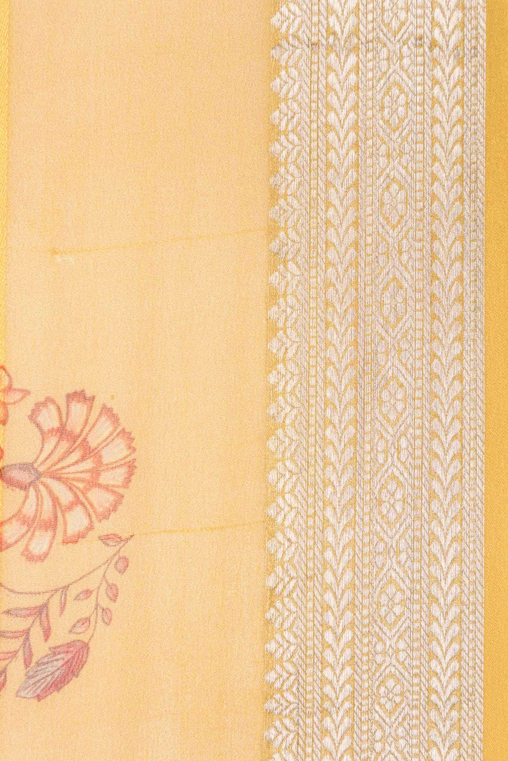 Mustard Mysore Georgette Saree