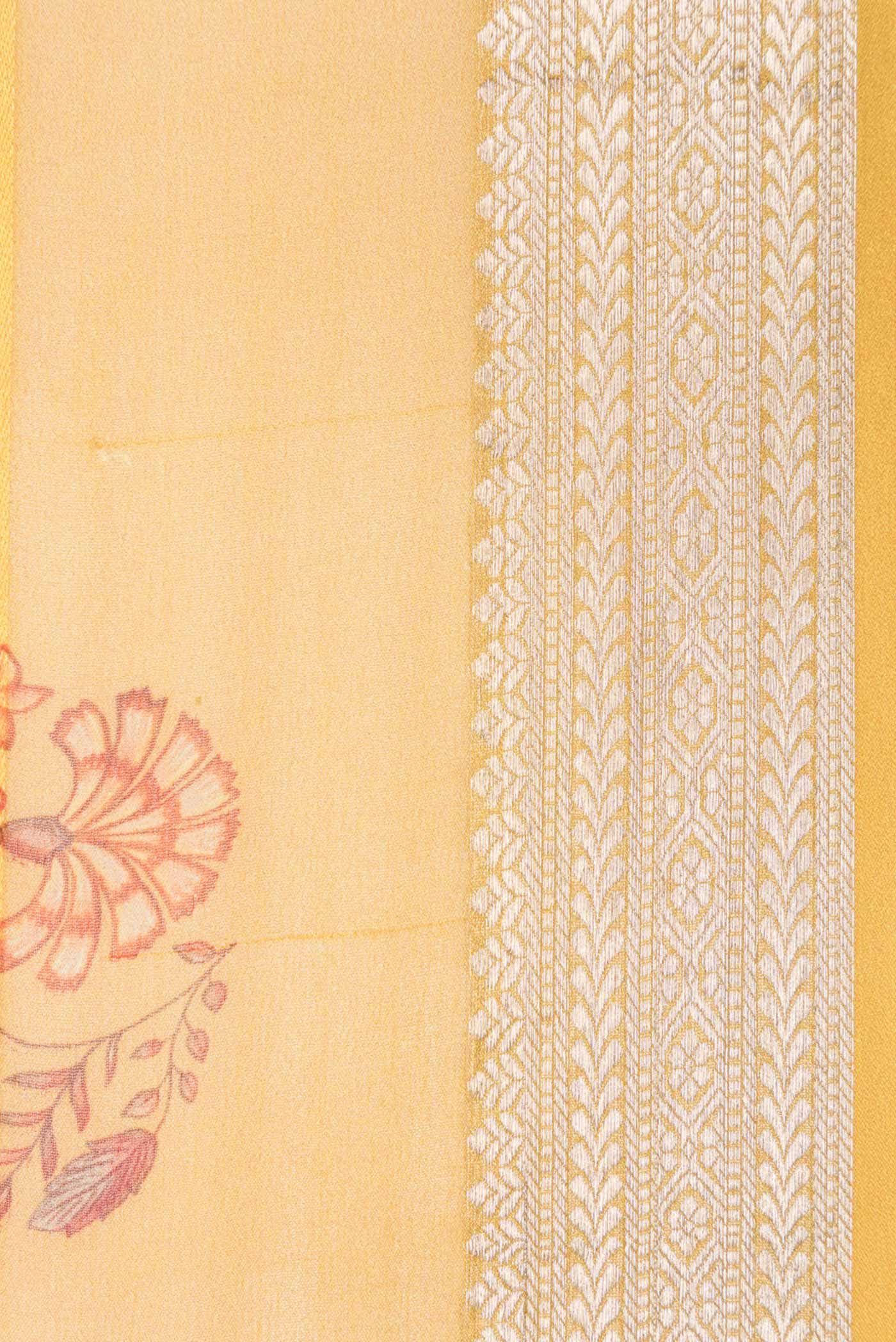 Mustard Mysore Georgette Saree
