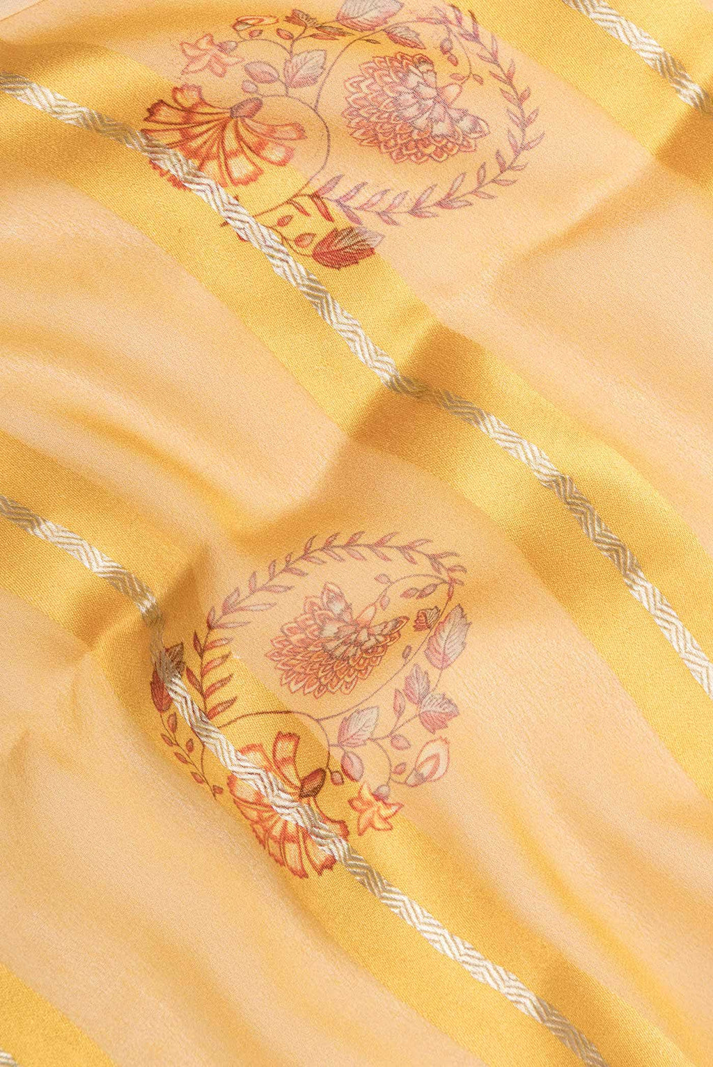 Mustard Mysore Georgette Saree