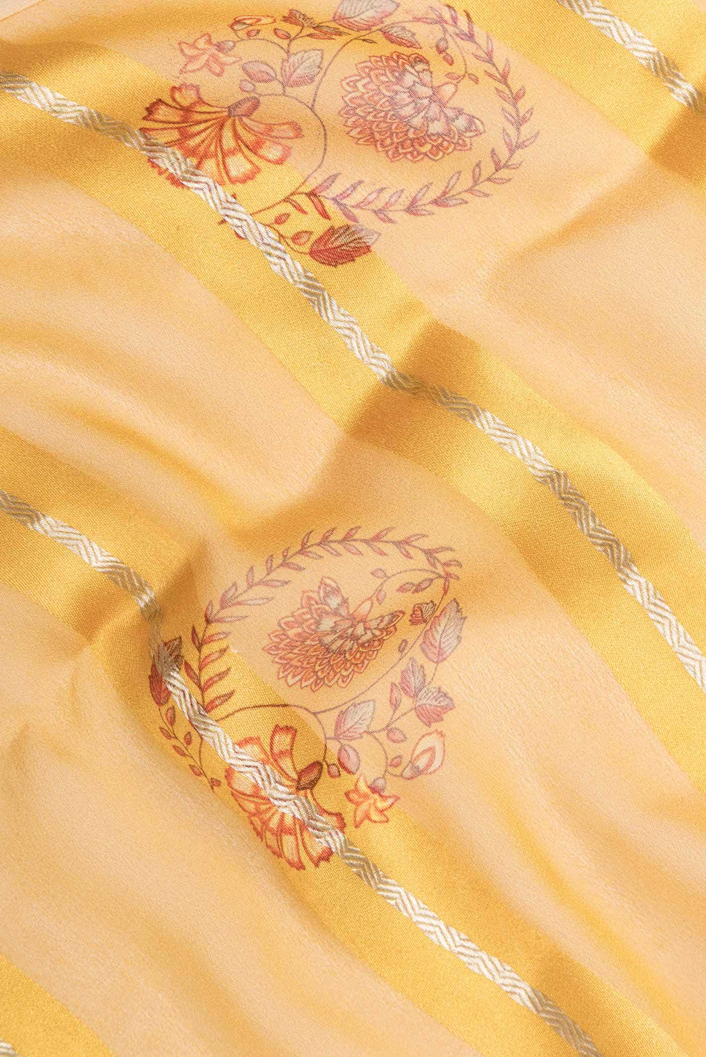 Mustard Mysore Georgette Saree