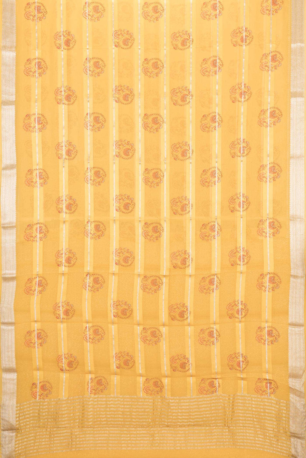Mustard Mysore Georgette Saree