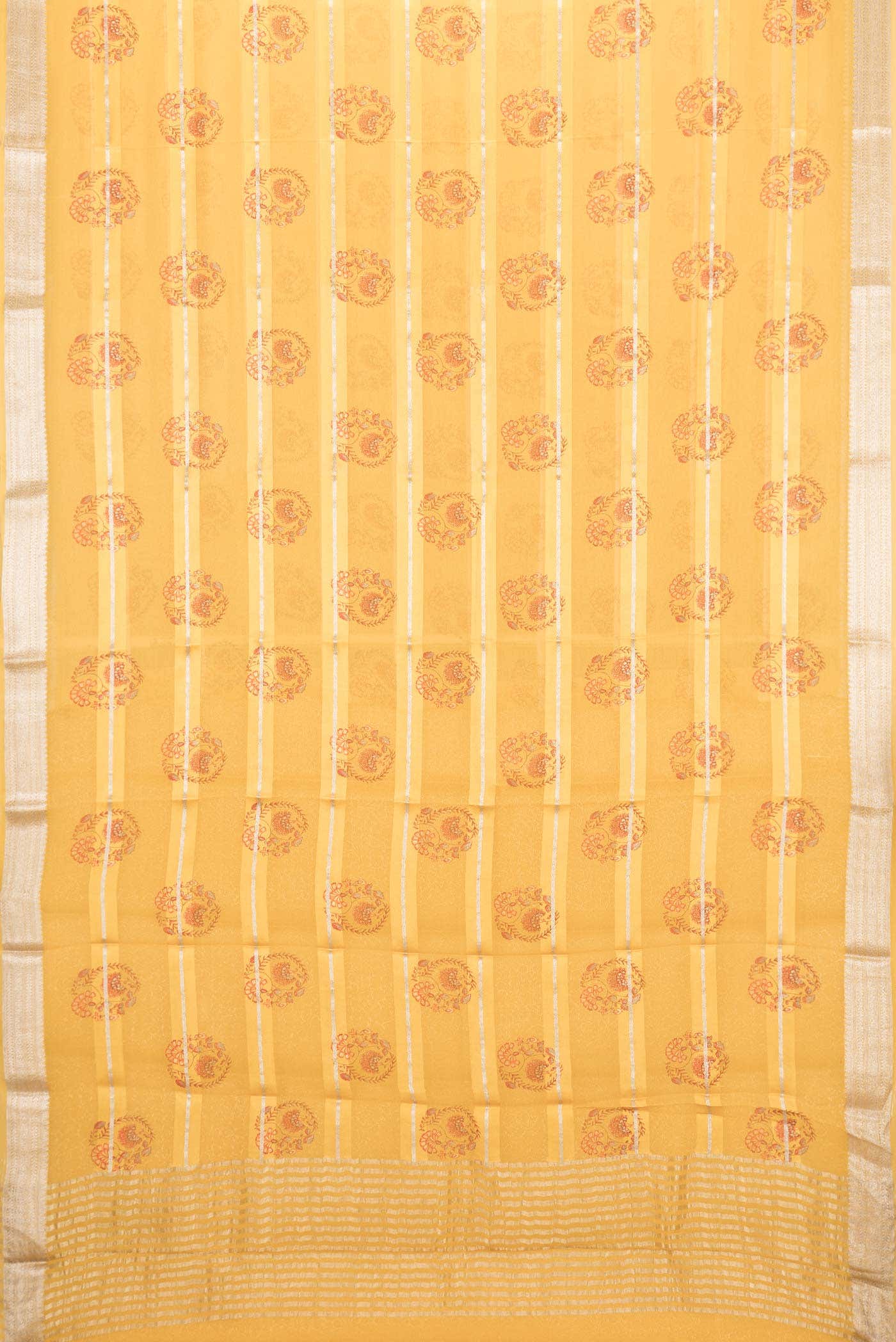 Mustard Mysore Georgette Saree
