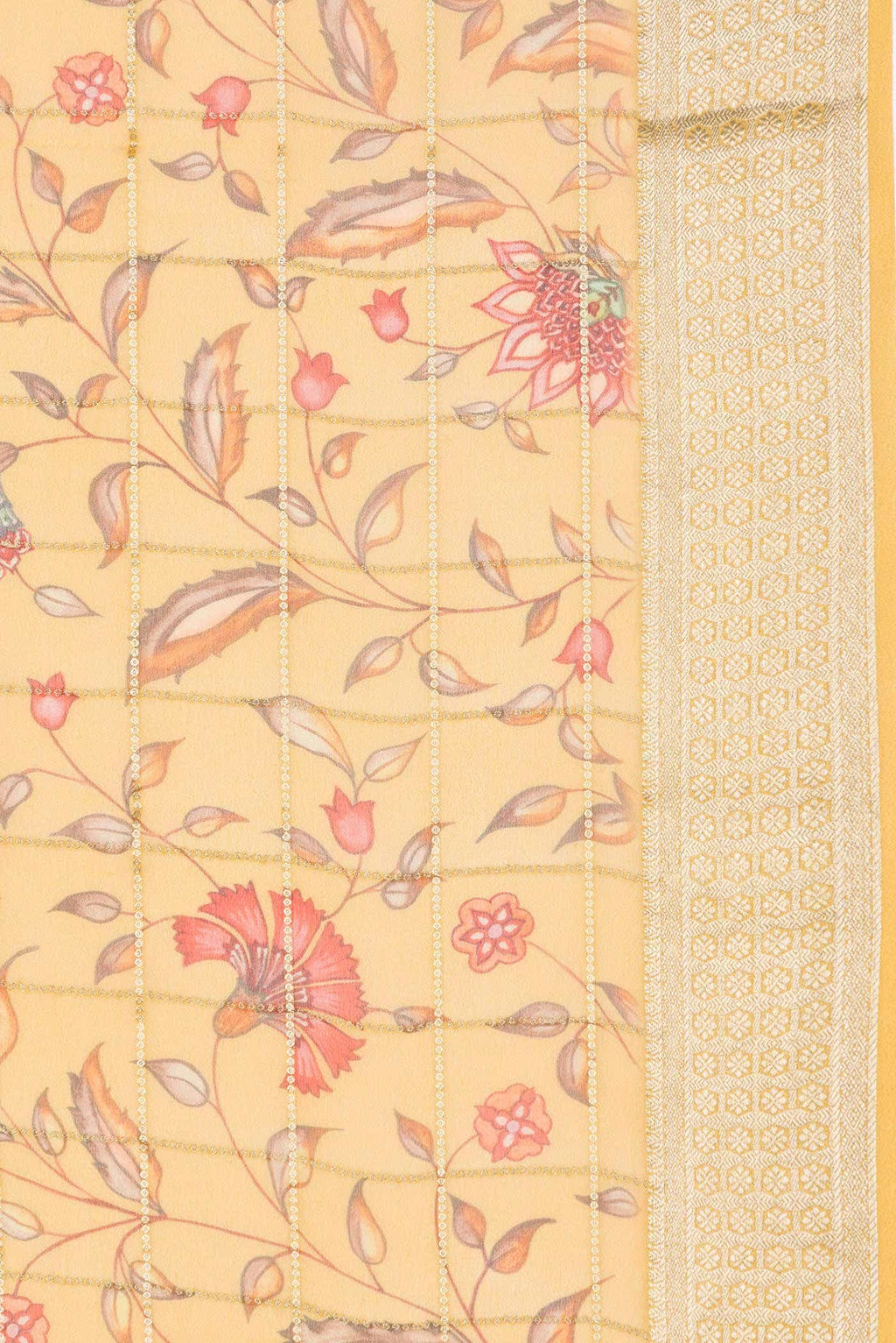 Mustard Dual Tone Mysore Georgette Saree