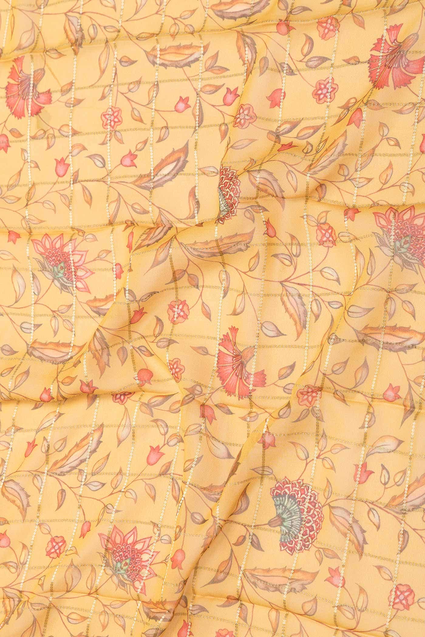 Mustard Dual Tone Mysore Georgette Saree