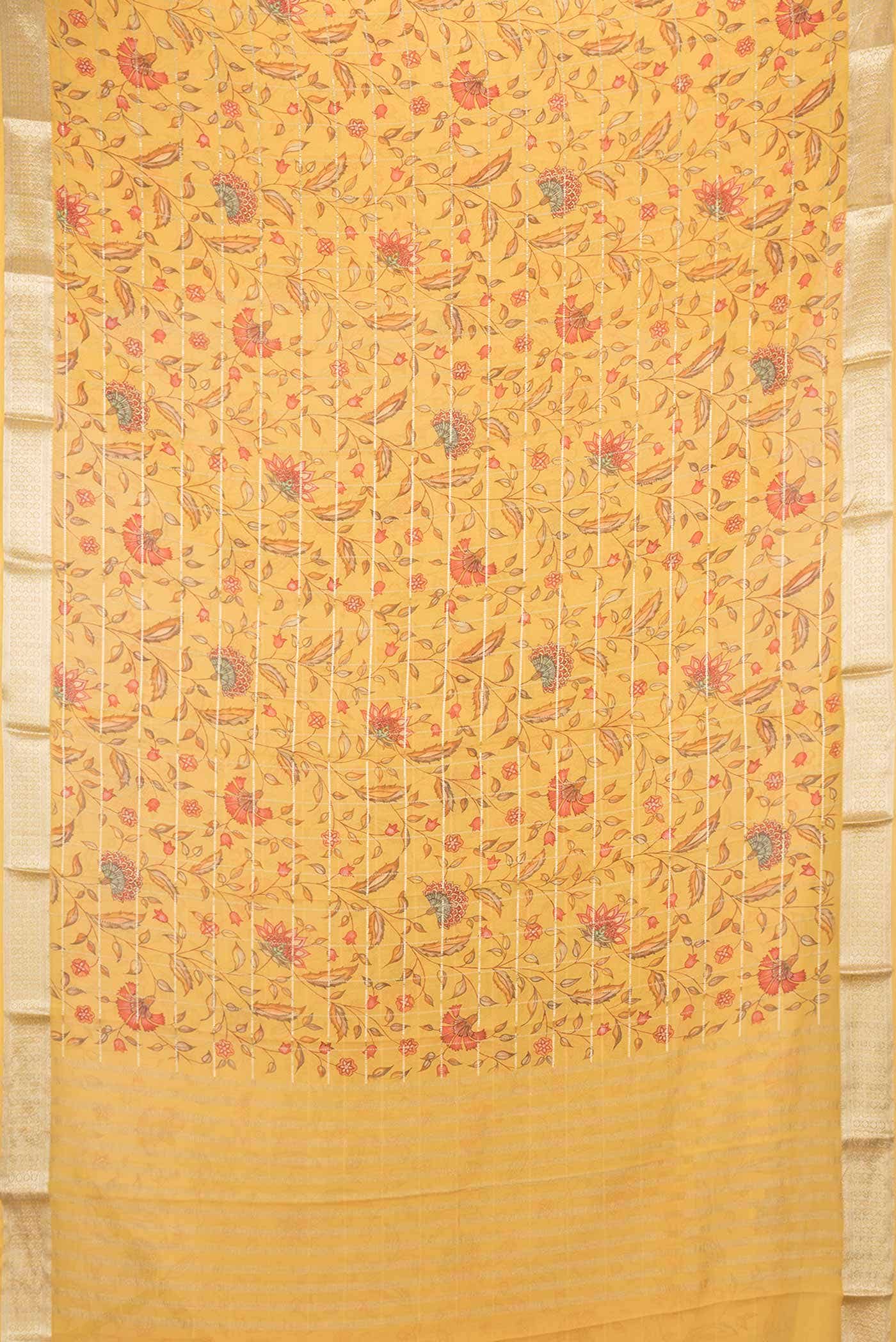 Mustard Dual Tone Mysore Georgette Saree