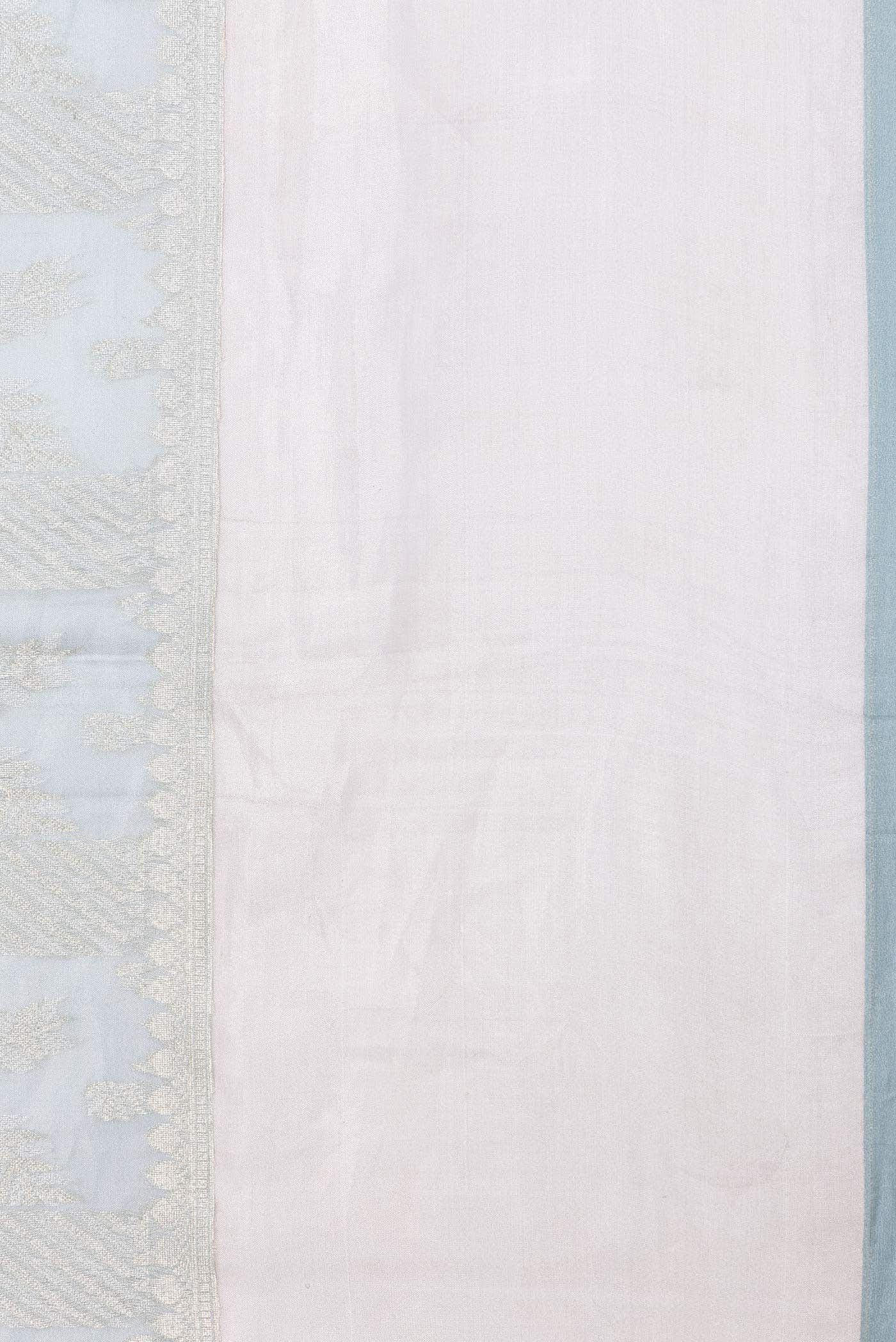 Grey Dual Tone Banarasi Tissue Silk Saree