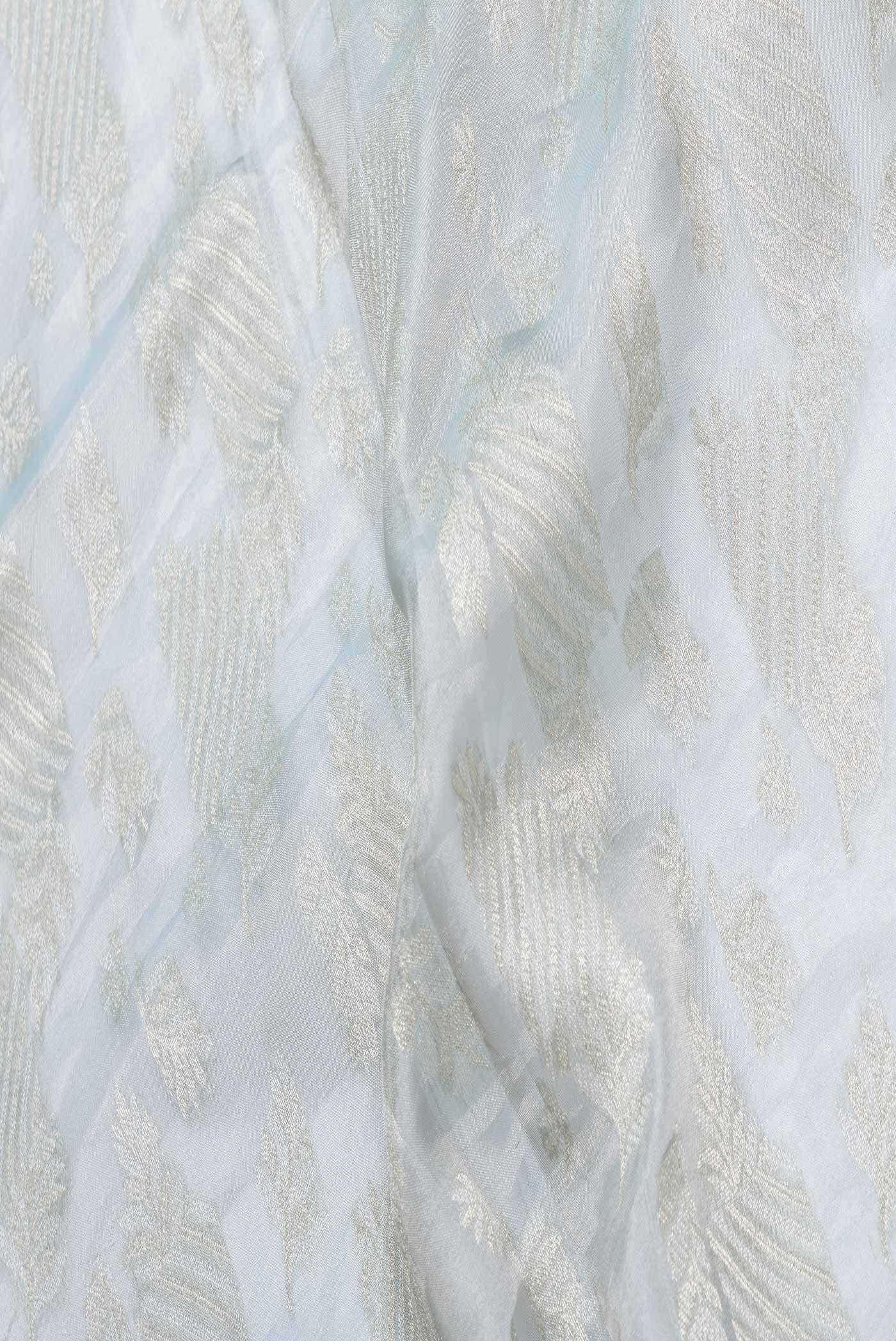 Grey Dual Tone Banarasi Tissue Silk Saree