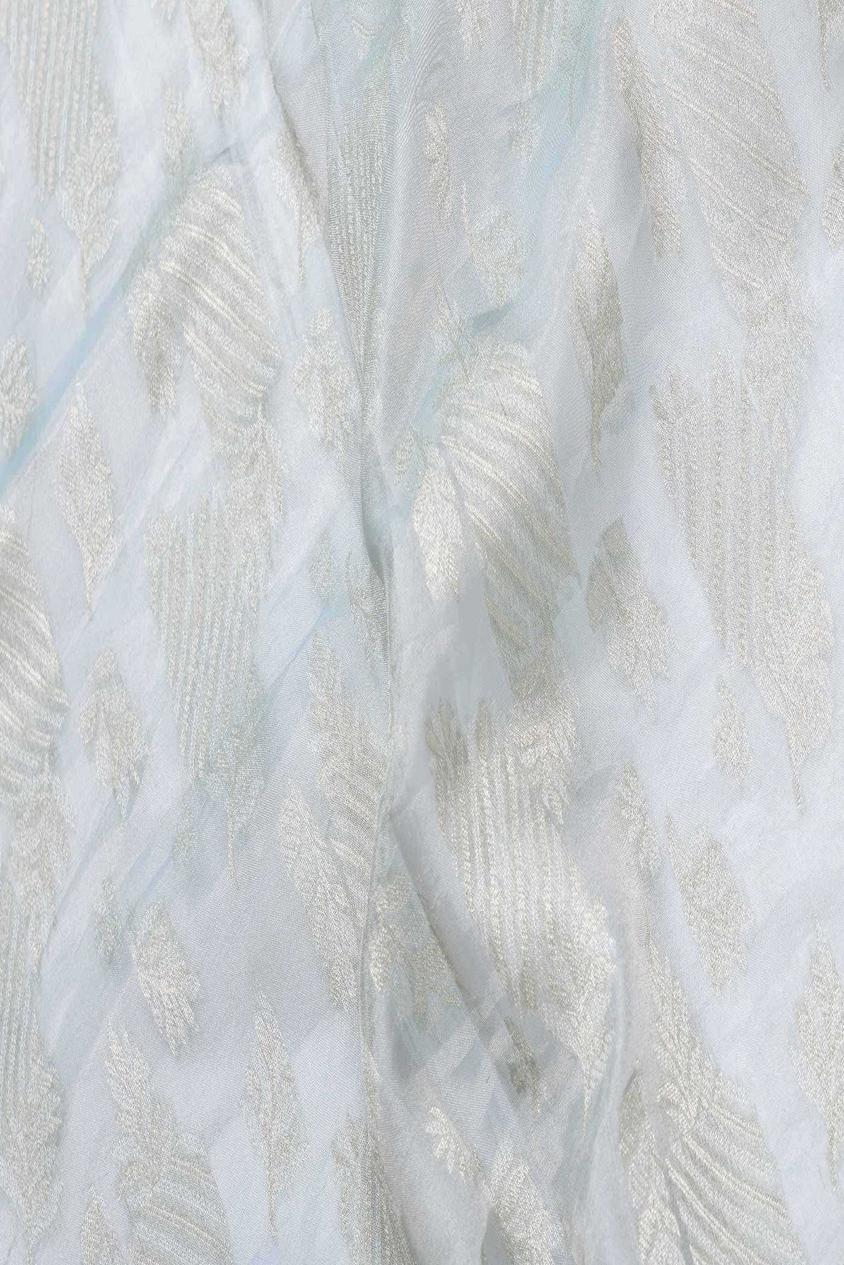 Grey Dual Tone Banarasi Tissue Silk Saree