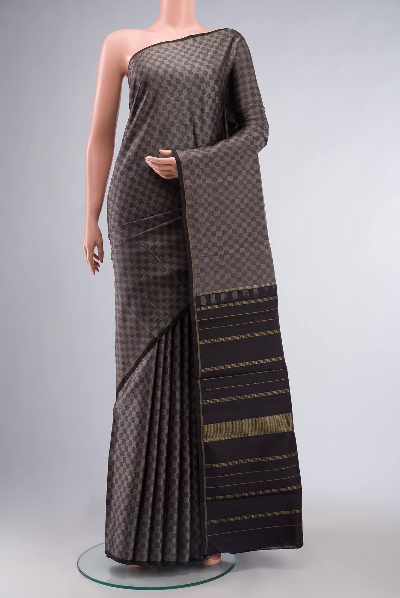 Black Kanchipuram Silk Saree