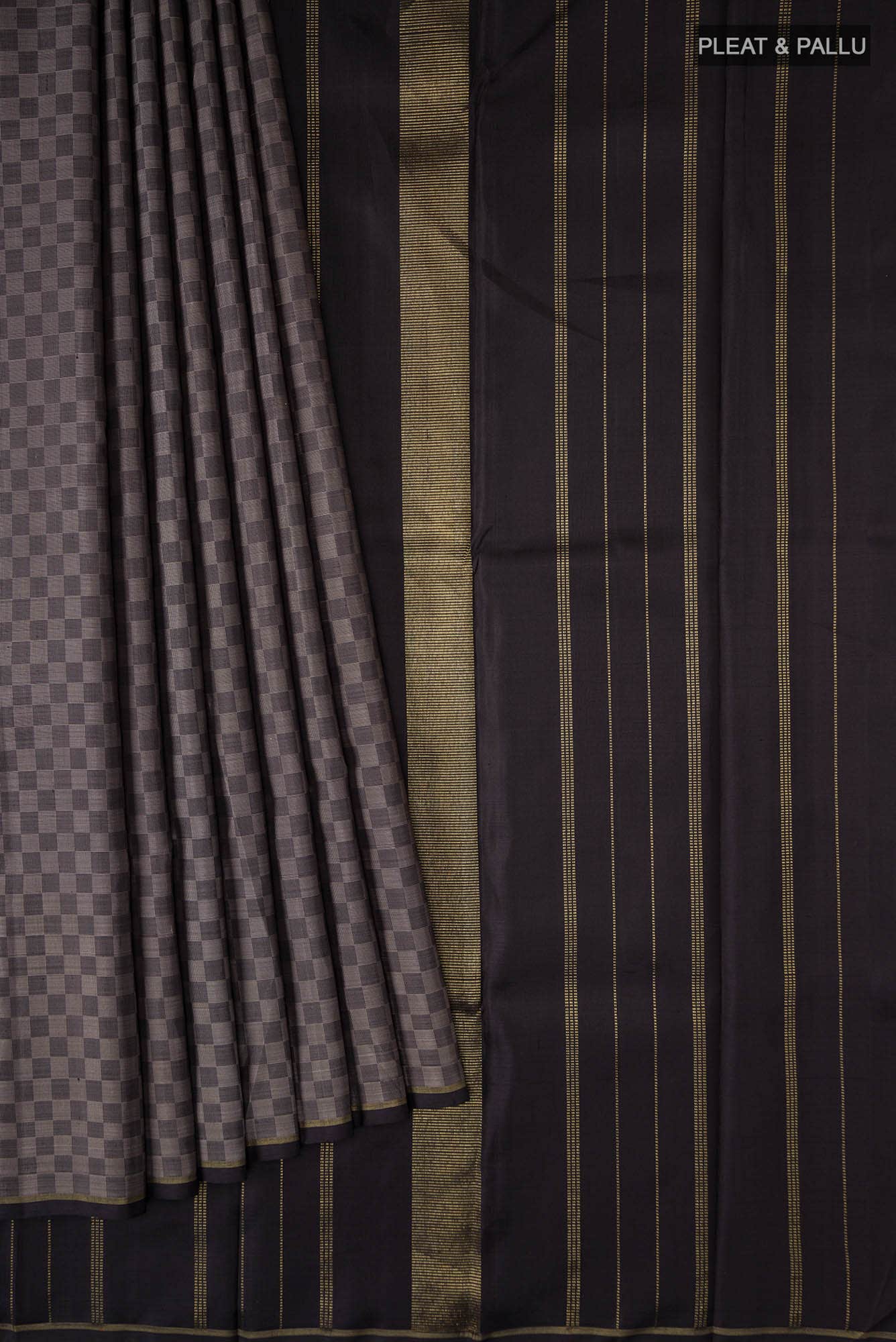 Black Kanchipuram Silk Saree