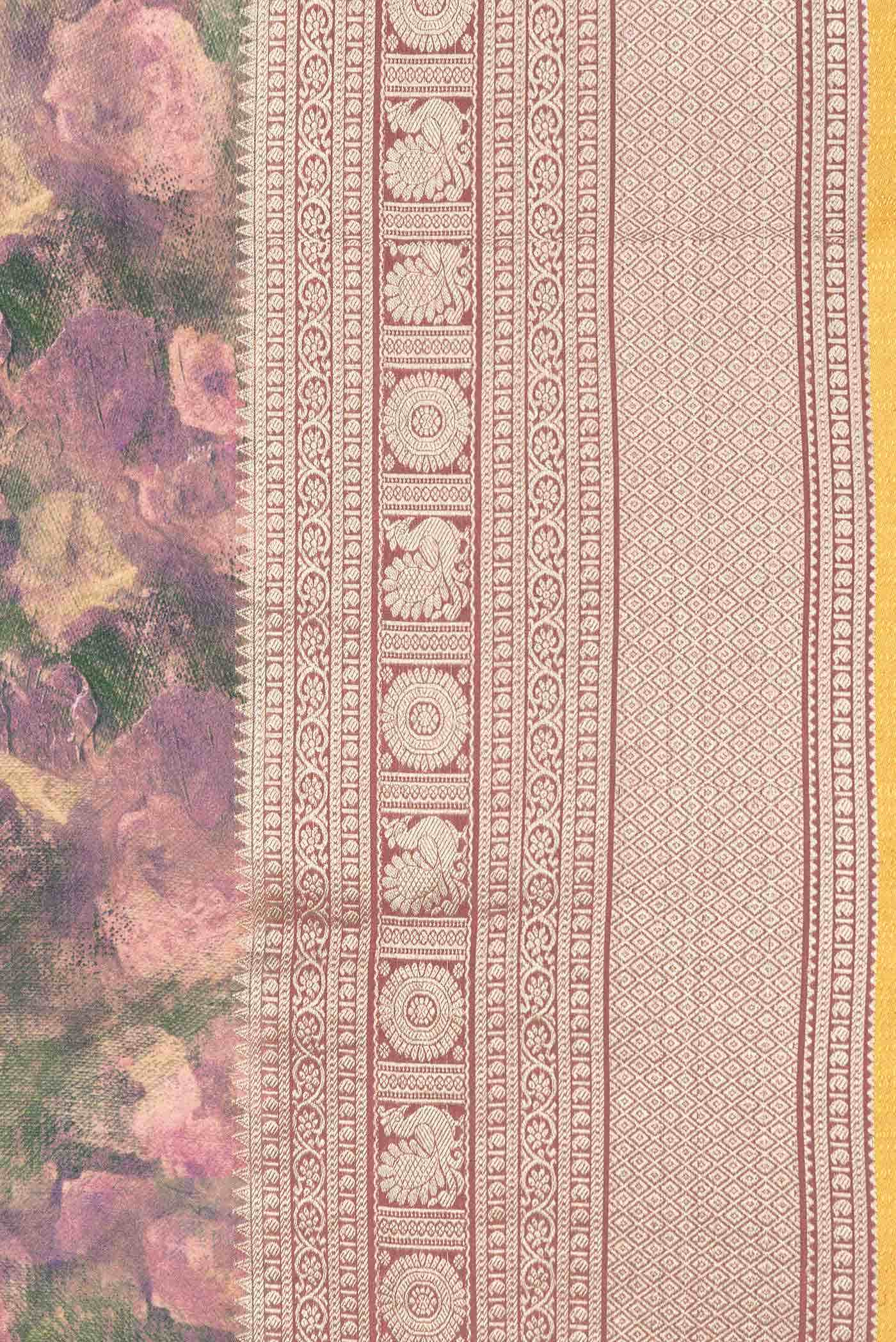 Pink Dual Tone Mysore Crepe Saree