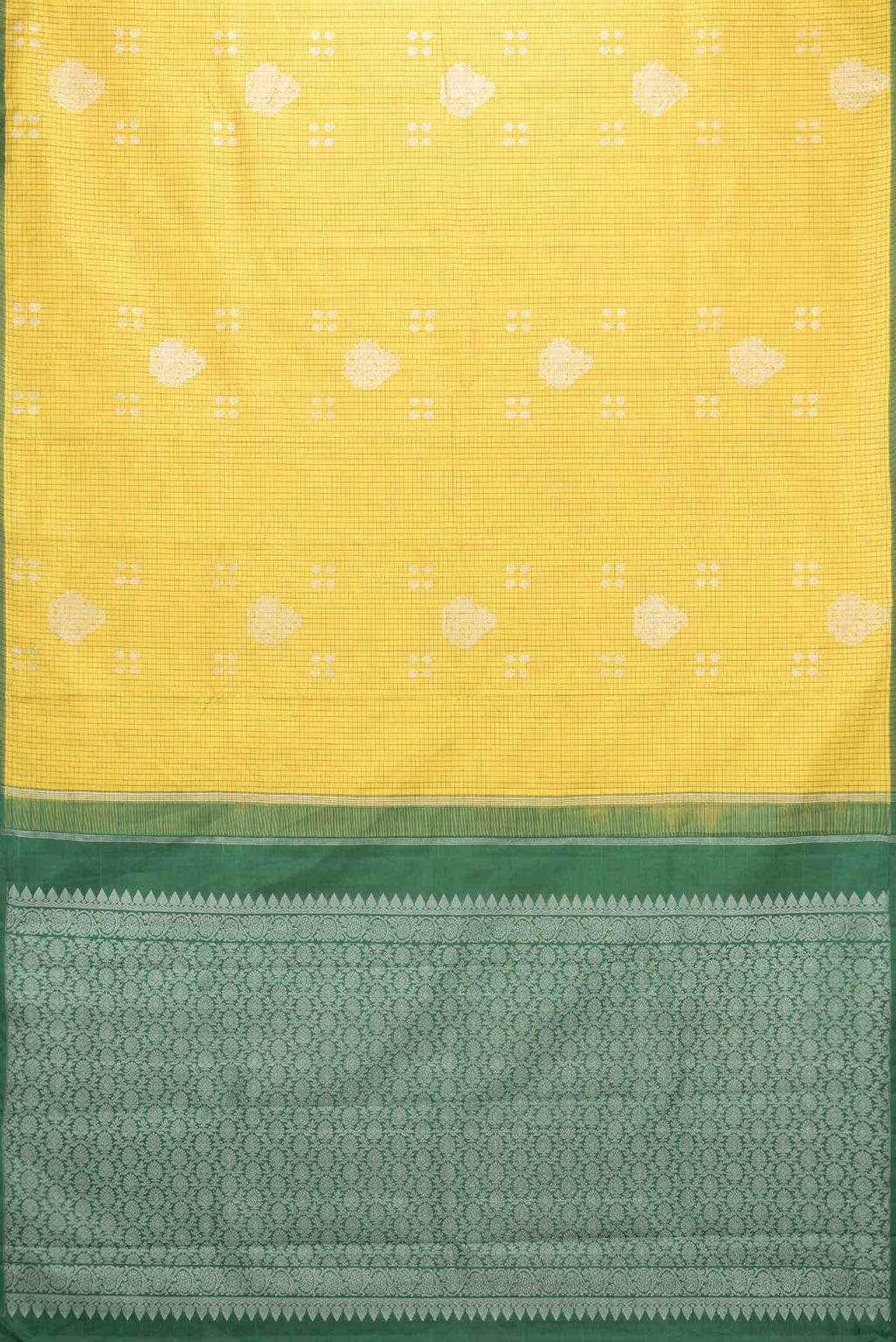 Pure Silk Pure Zari Yellow Kanchipuram Saree