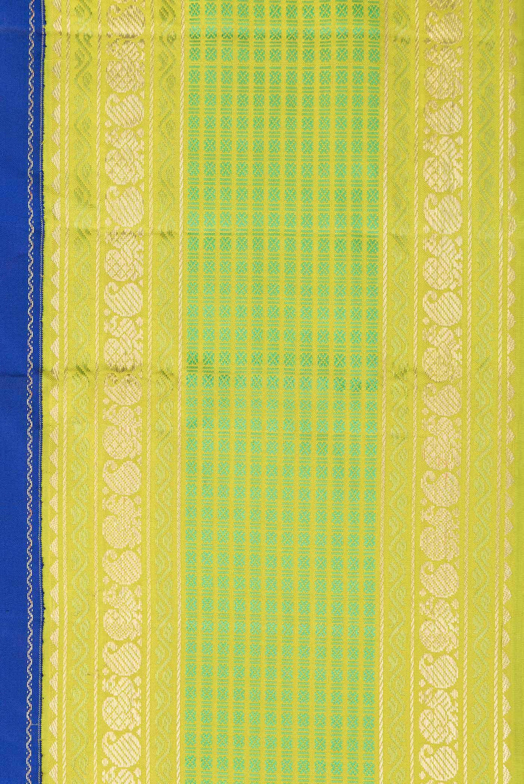 Pure Silk Pure Zari Royal Blue Kanchipuram Saree