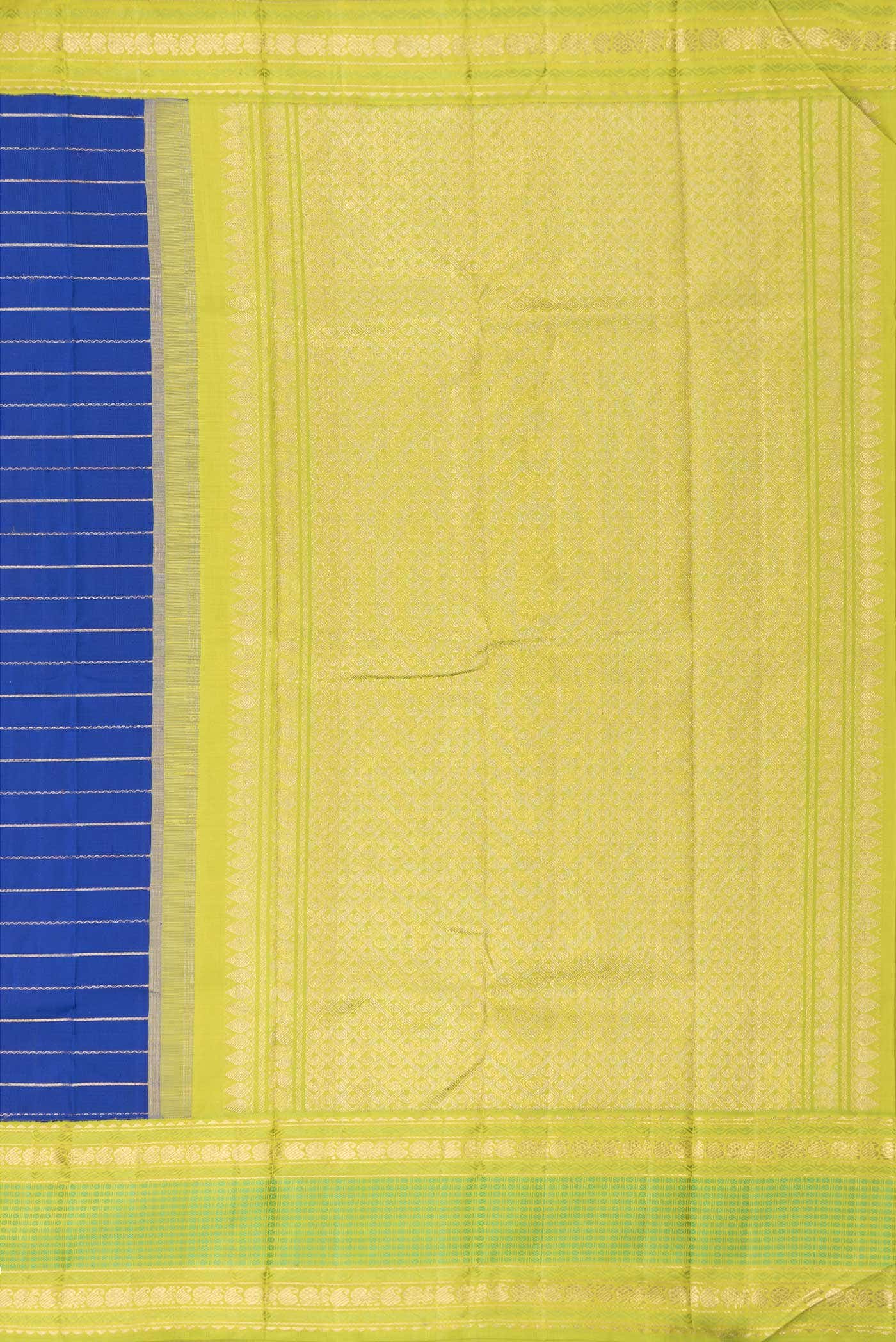 Pure Silk Pure Zari Royal Blue Kanchipuram Saree