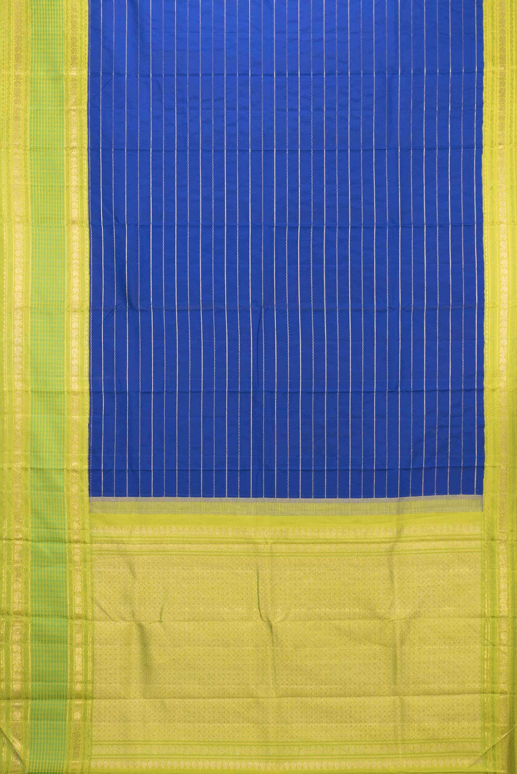 Pure Silk Pure Zari Royal Blue Kanchipuram Saree