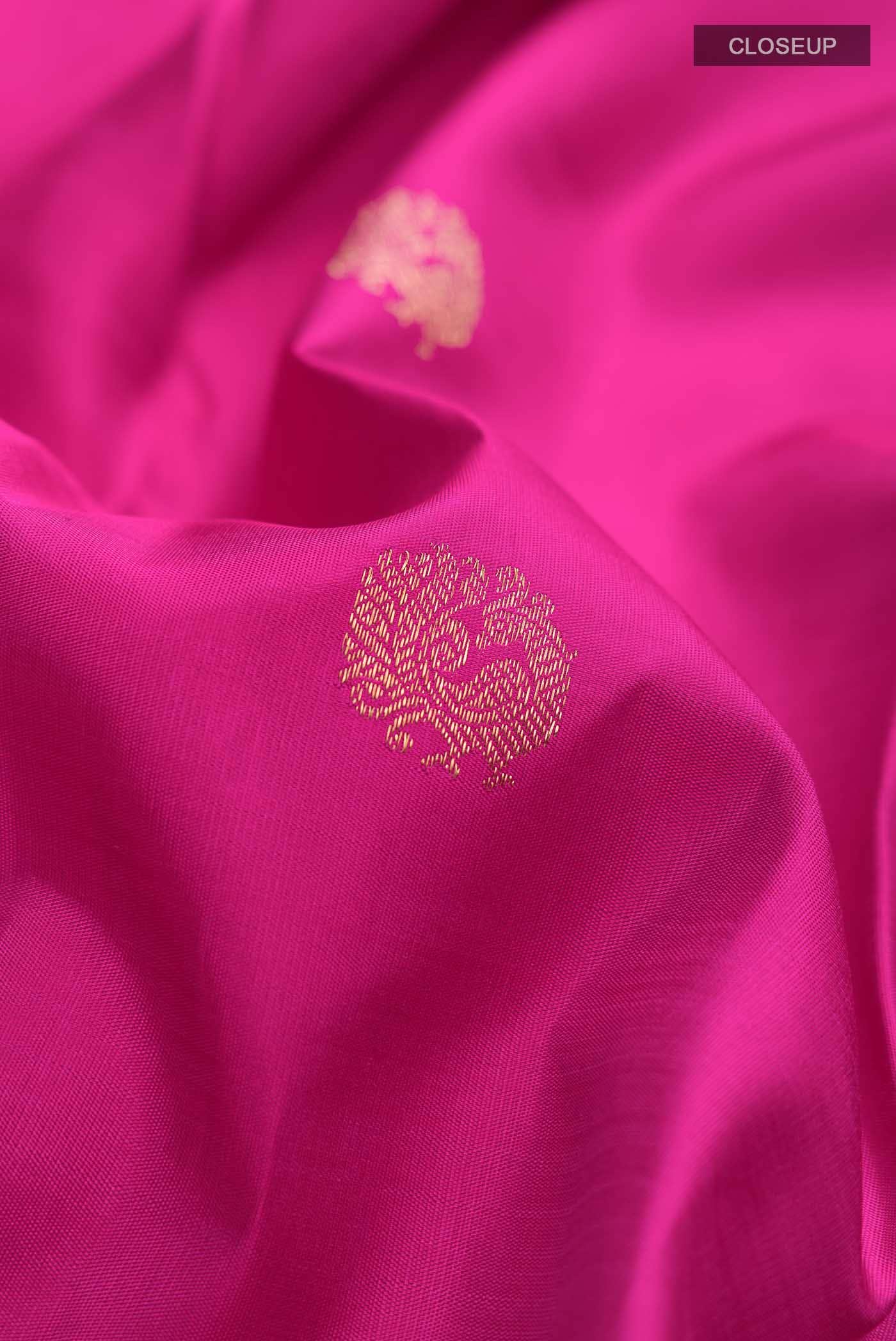 Pure Silk Pure Zari Pink Kanchipuram Saree
