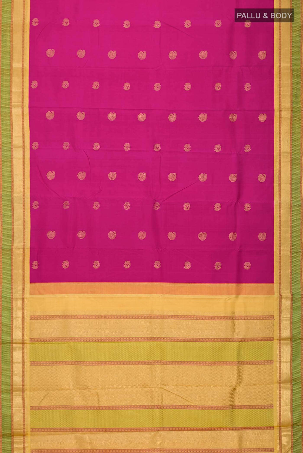 Pure Silk Pure Zari Pink Kanchipuram Saree
