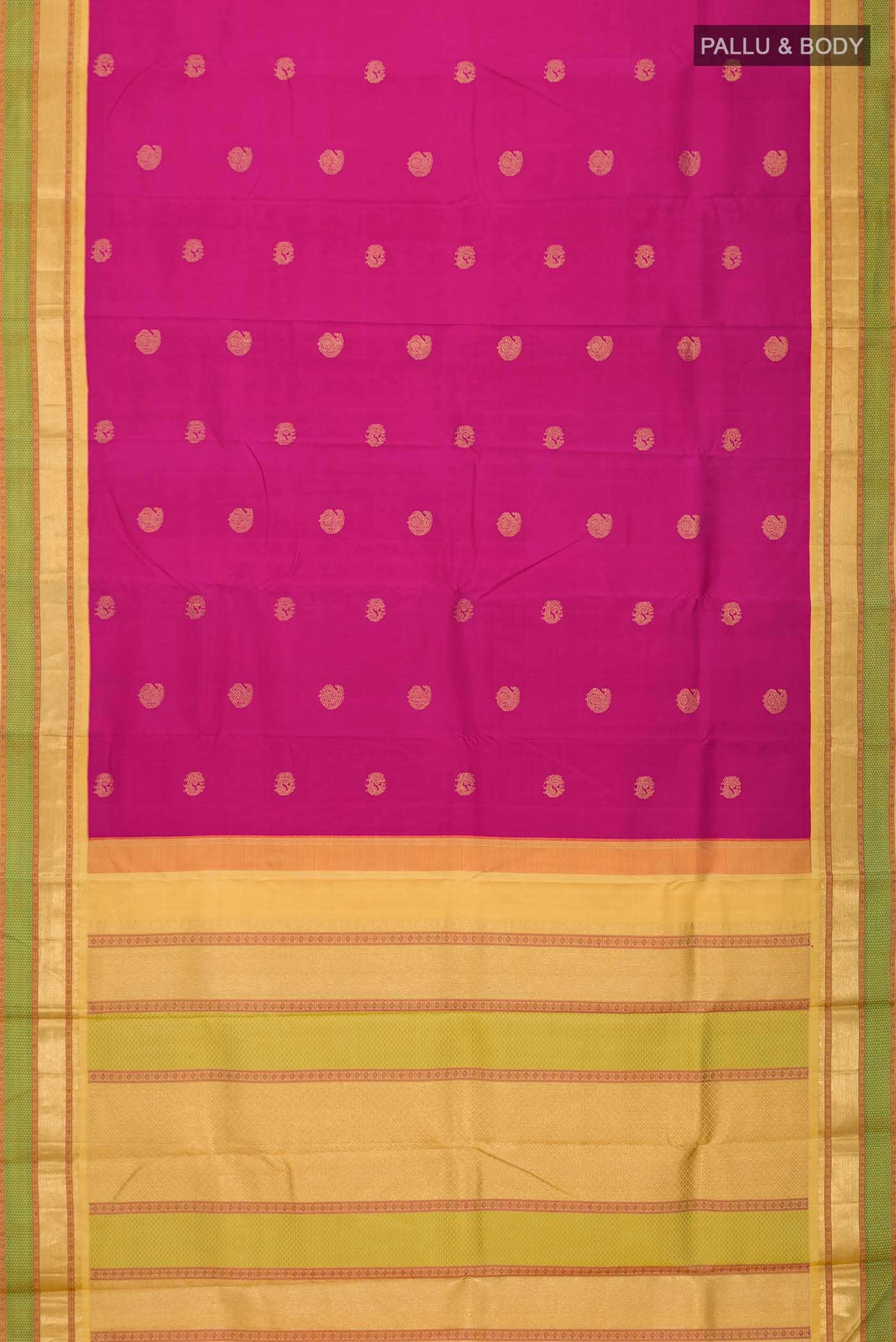 Pure Silk Pure Zari Pink Kanchipuram Saree