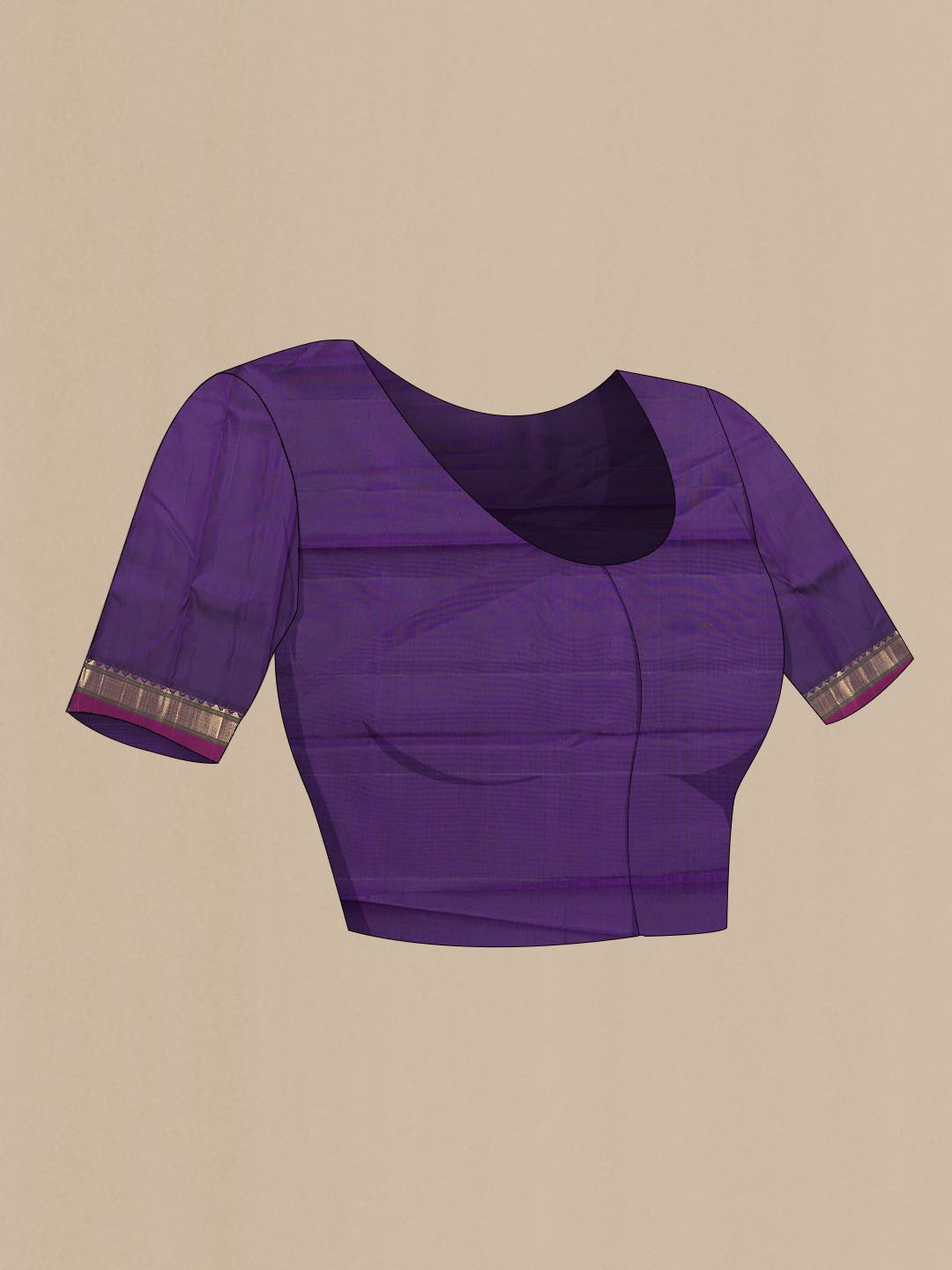 Pure Silk Pure Zari Pink Dual Tone Kanchipuram Saree