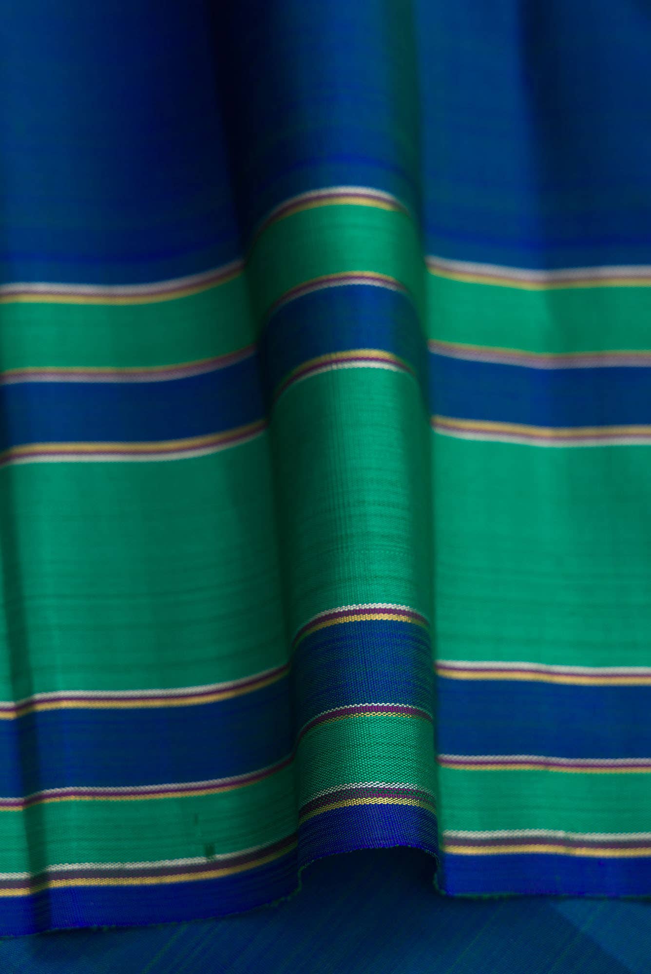 Pure Silk Pure Zari Purple Dual Tone Kanchipuram Saree