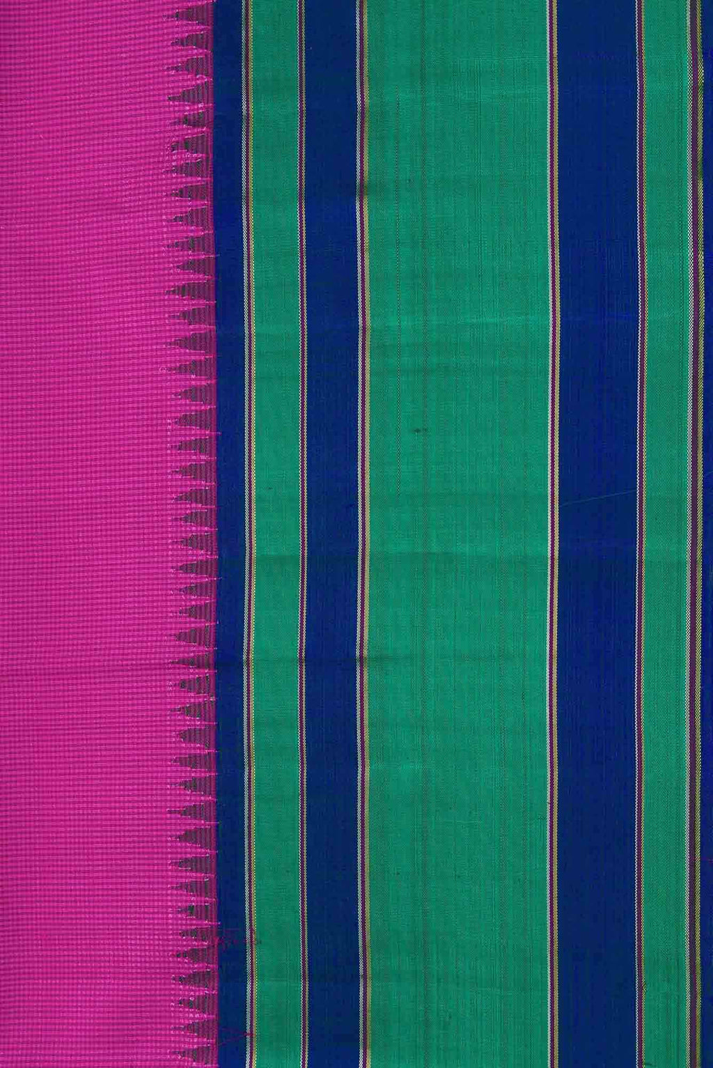 Pure Silk Pure Zari Purple Dual Tone Kanchipuram Saree