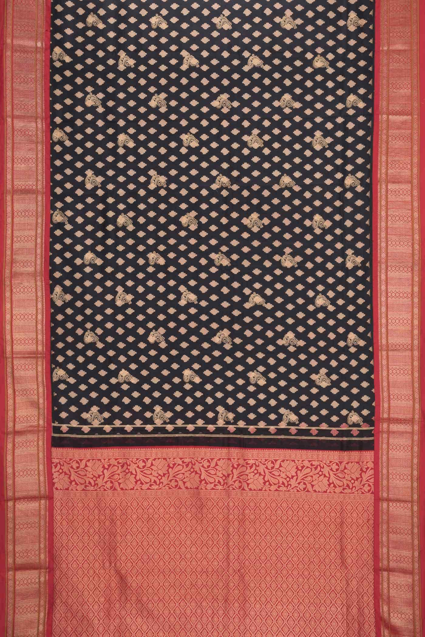 Black Kanchipuram Silk Saree