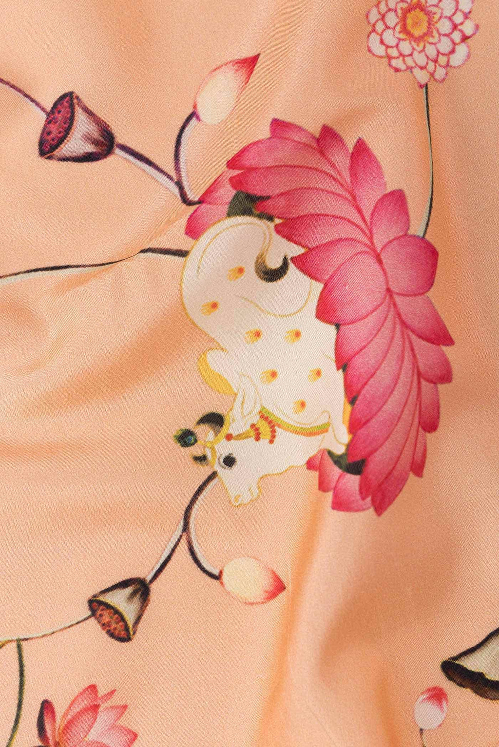 Peach Kanchipuram Silk Saree