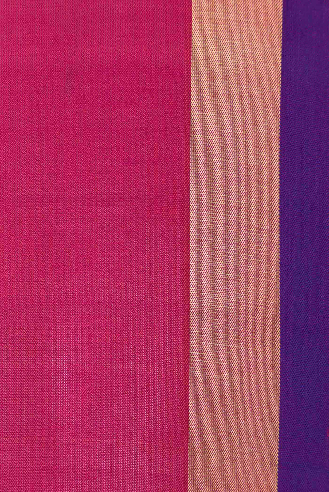 Dark Pink Dual Tone Uppada Silk Saree