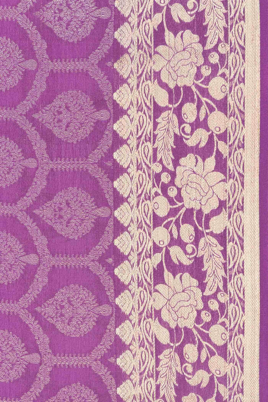 Rani Pink Dual Tone Mysore Crepe Saree