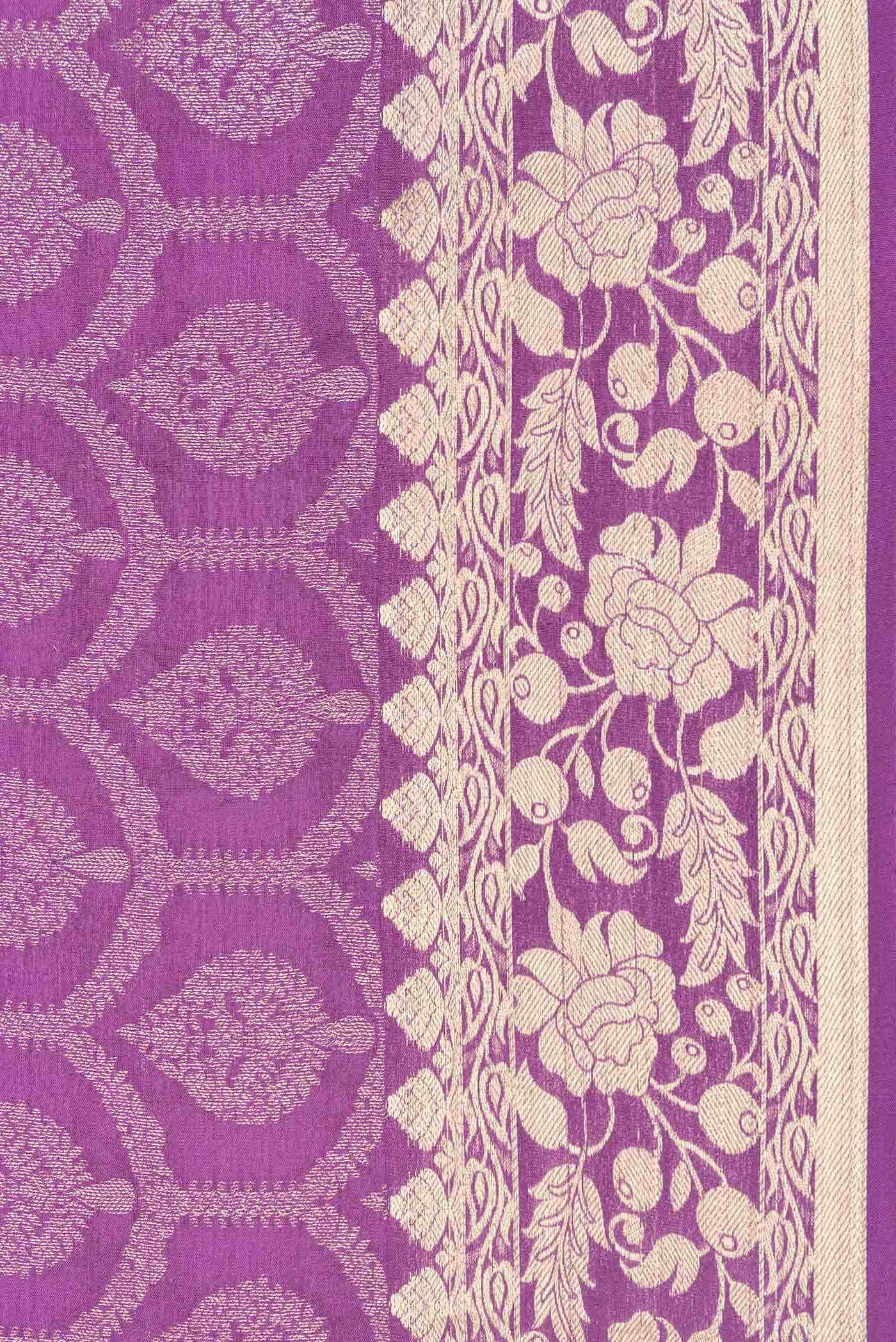 Rani Pink Dual Tone Mysore Crepe Saree