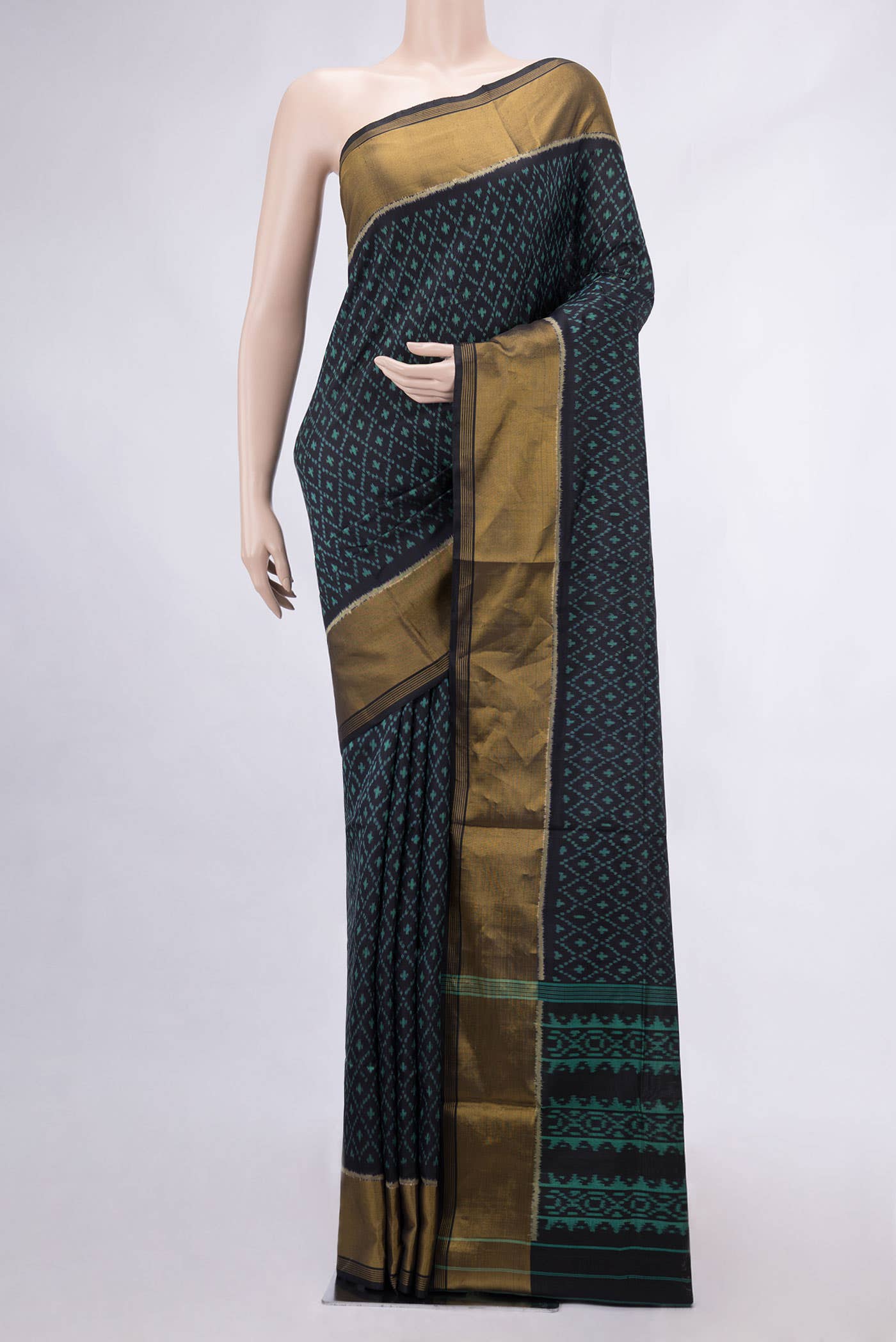 Black Rajkot Patola Silk Saree