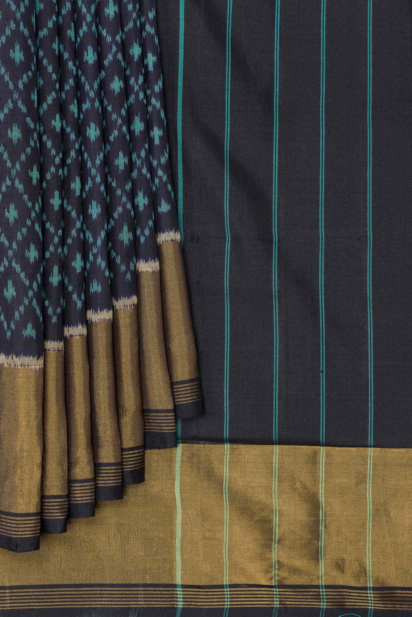 Black Rajkot Patola Silk Saree
