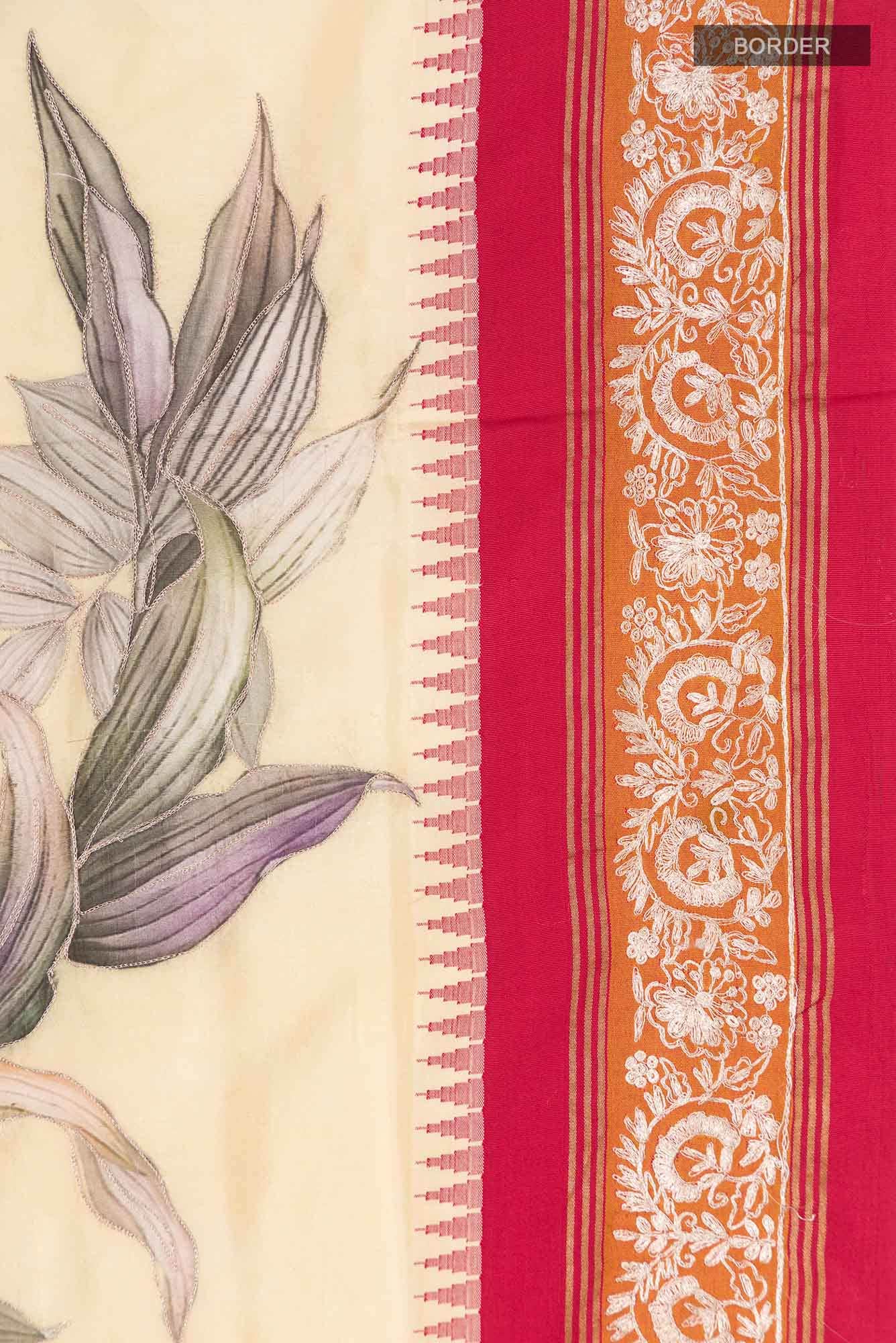 Yellow Bangalore Silk Saree