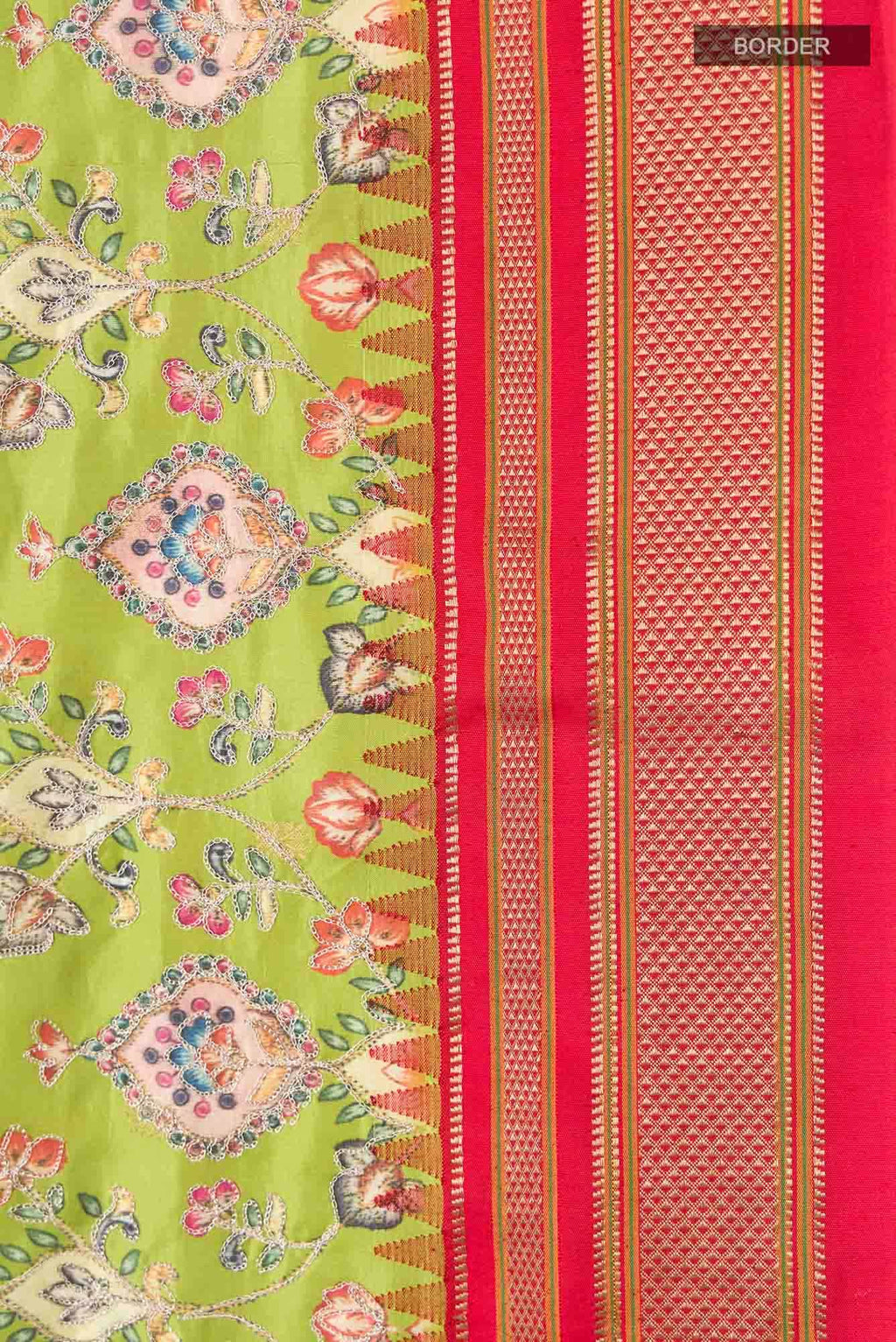 Green Bangalore Silk Saree