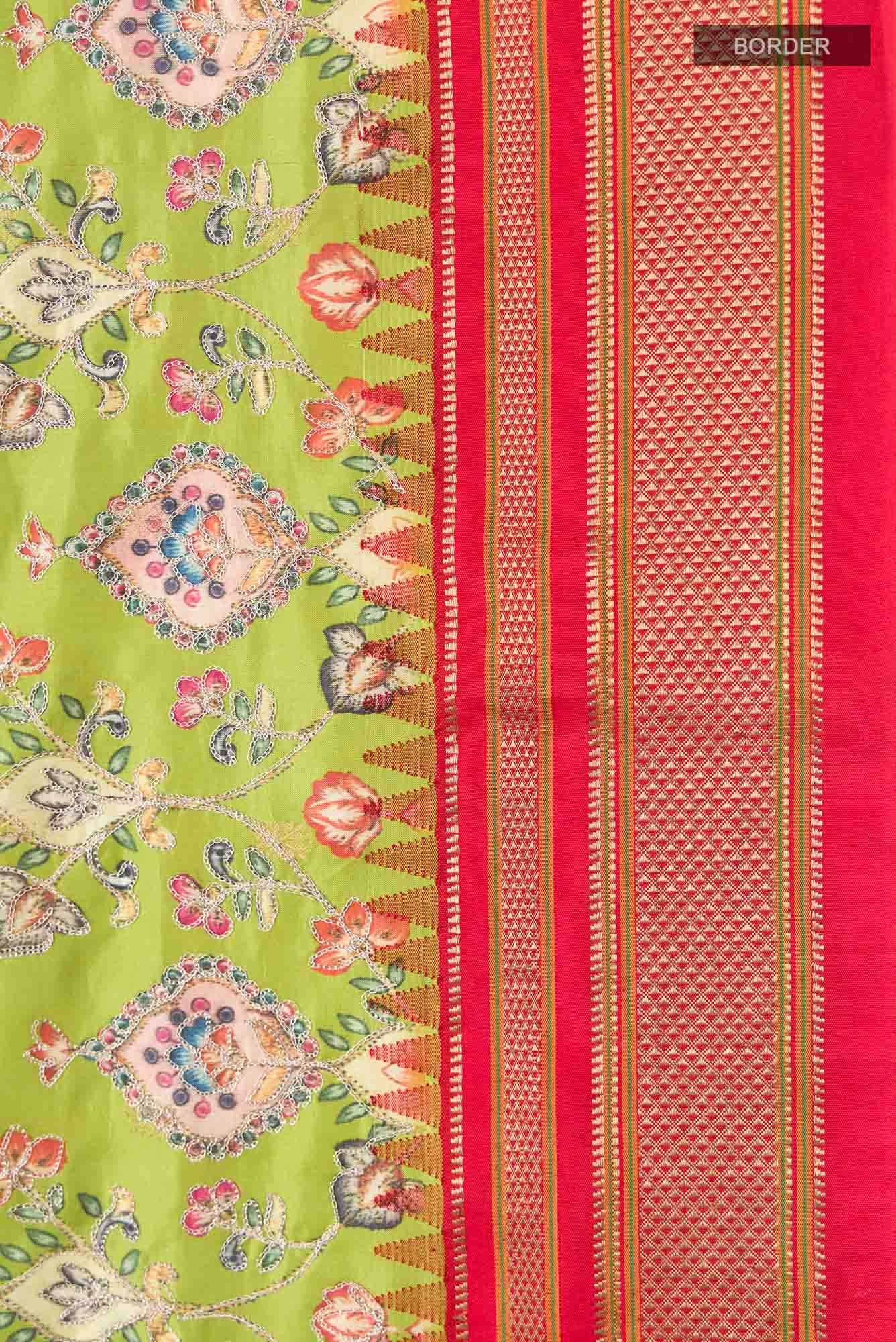 Green Bangalore Silk Saree