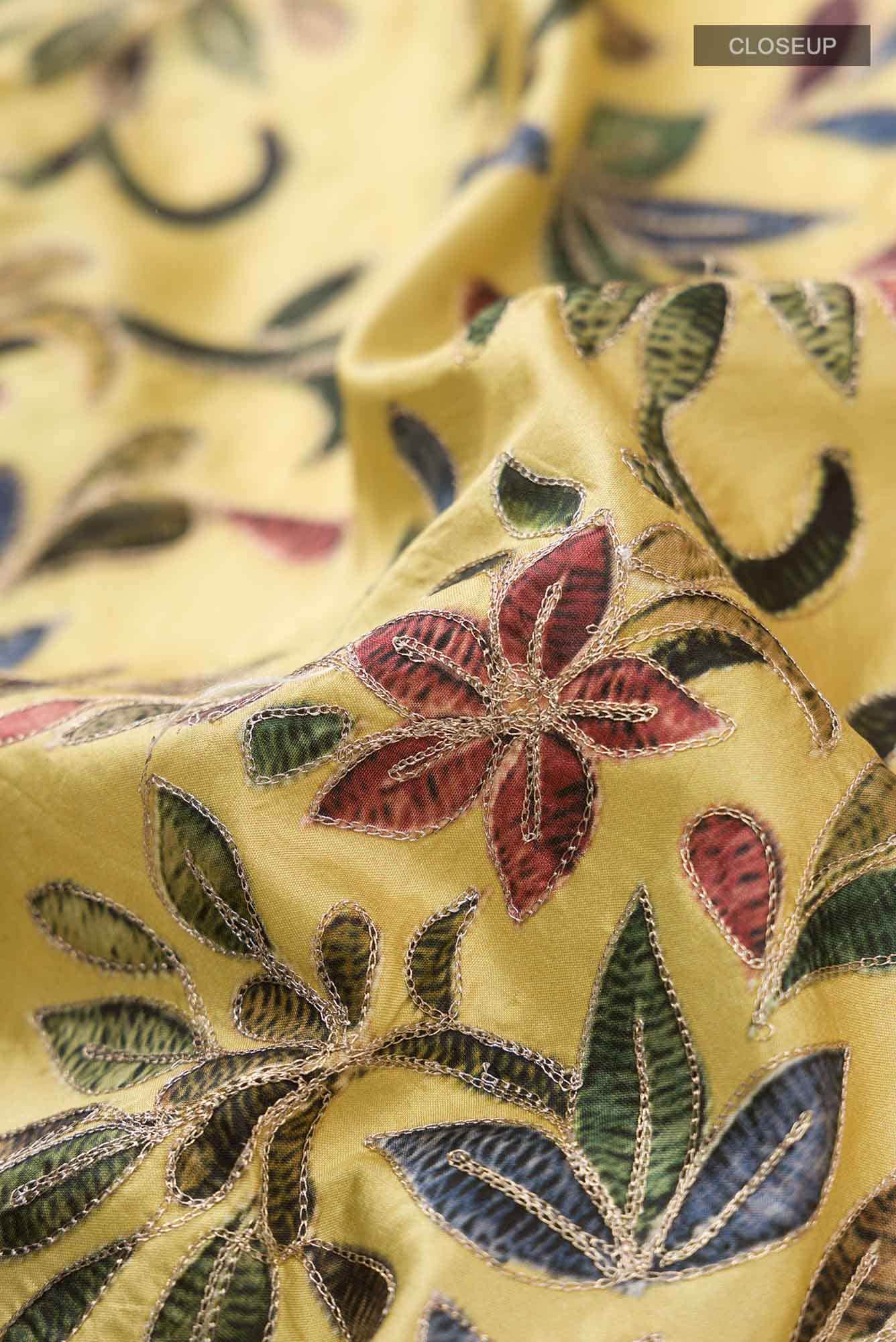 Yellow Bangalore Silk Saree
