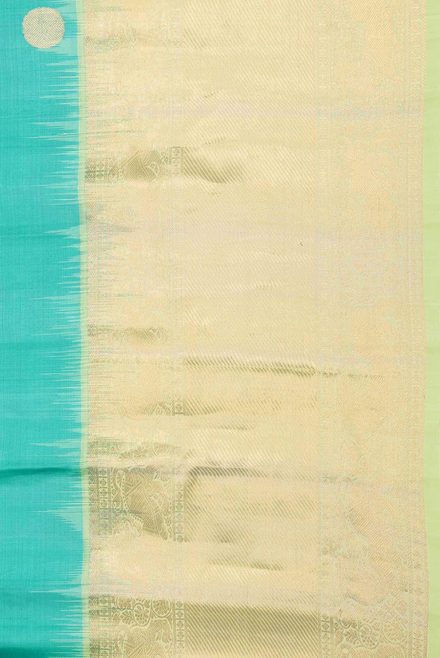 Sea Green Dual Tone Gadwal Silk Saree