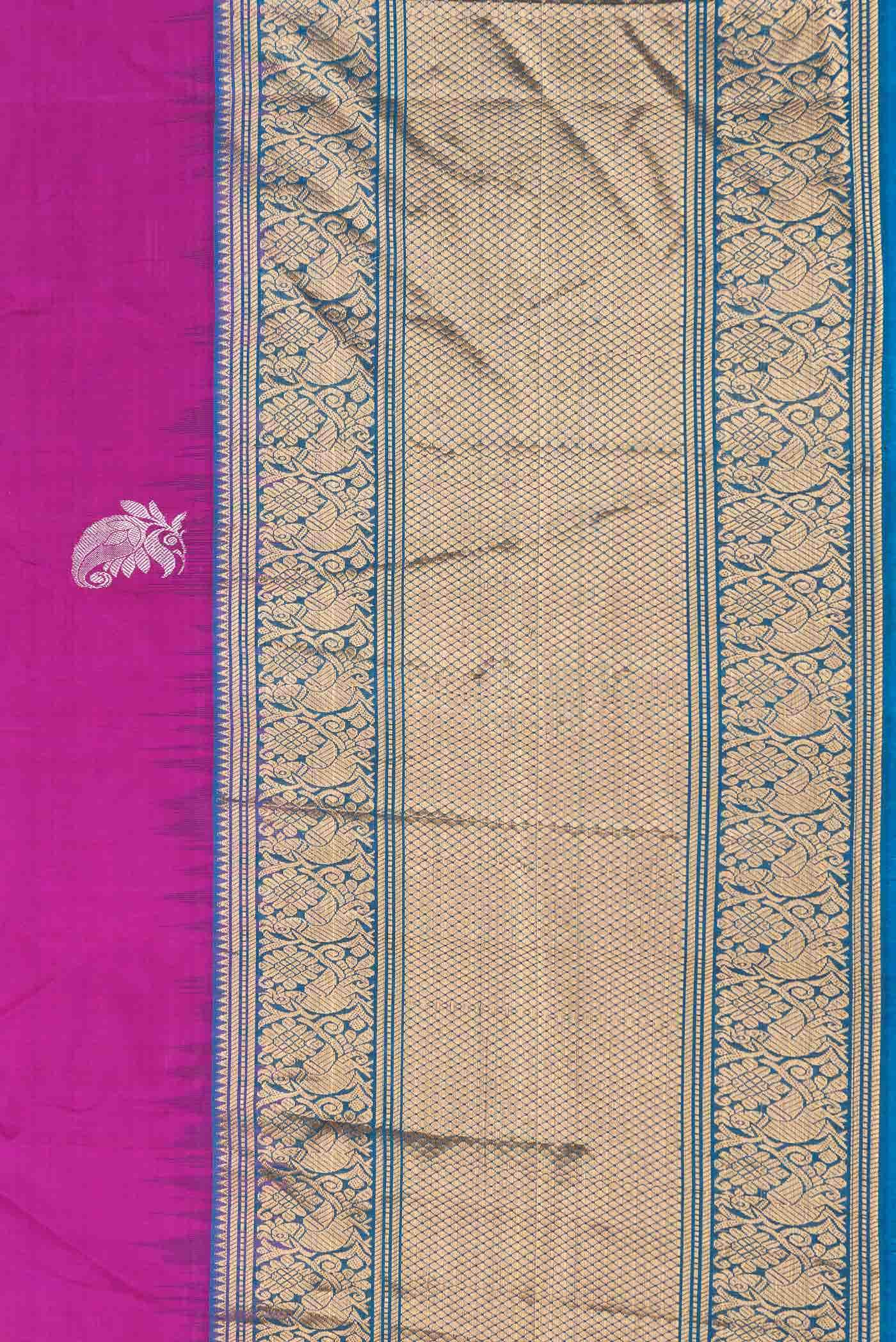Magenta Dual Tone Gadwal Silk Saree