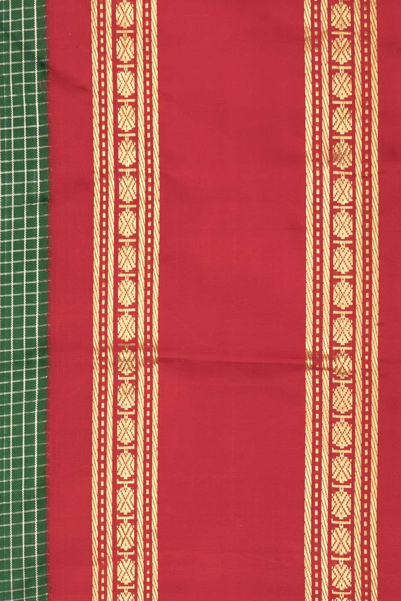 Green Dual Tone Kanchipuram Silk Saree