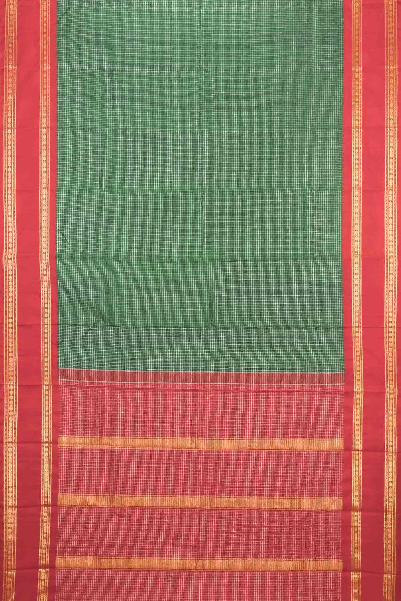 Green Dual Tone Kanchipuram Silk Saree