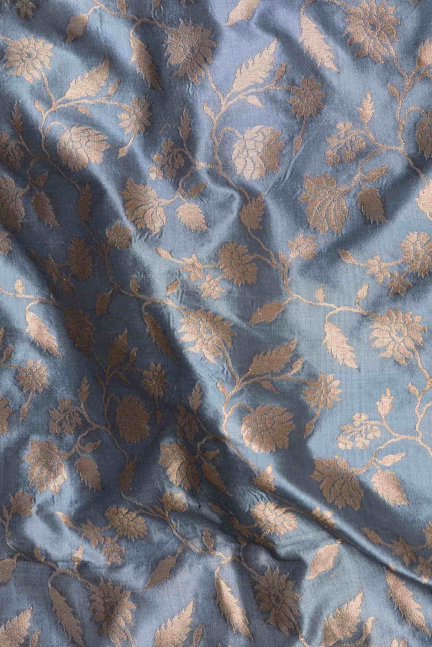 Grey Dual Tone Banarasi Silk Saree