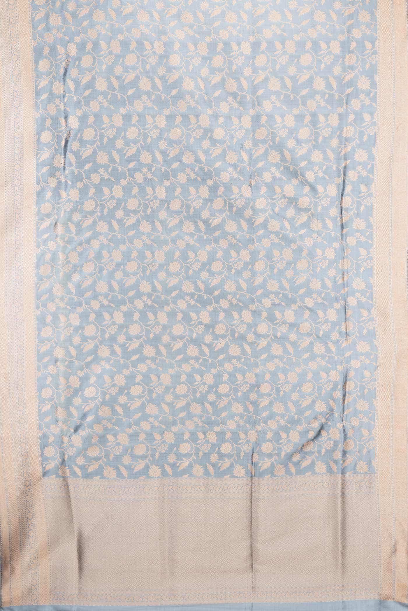 Grey Dual Tone Banarasi Silk Saree