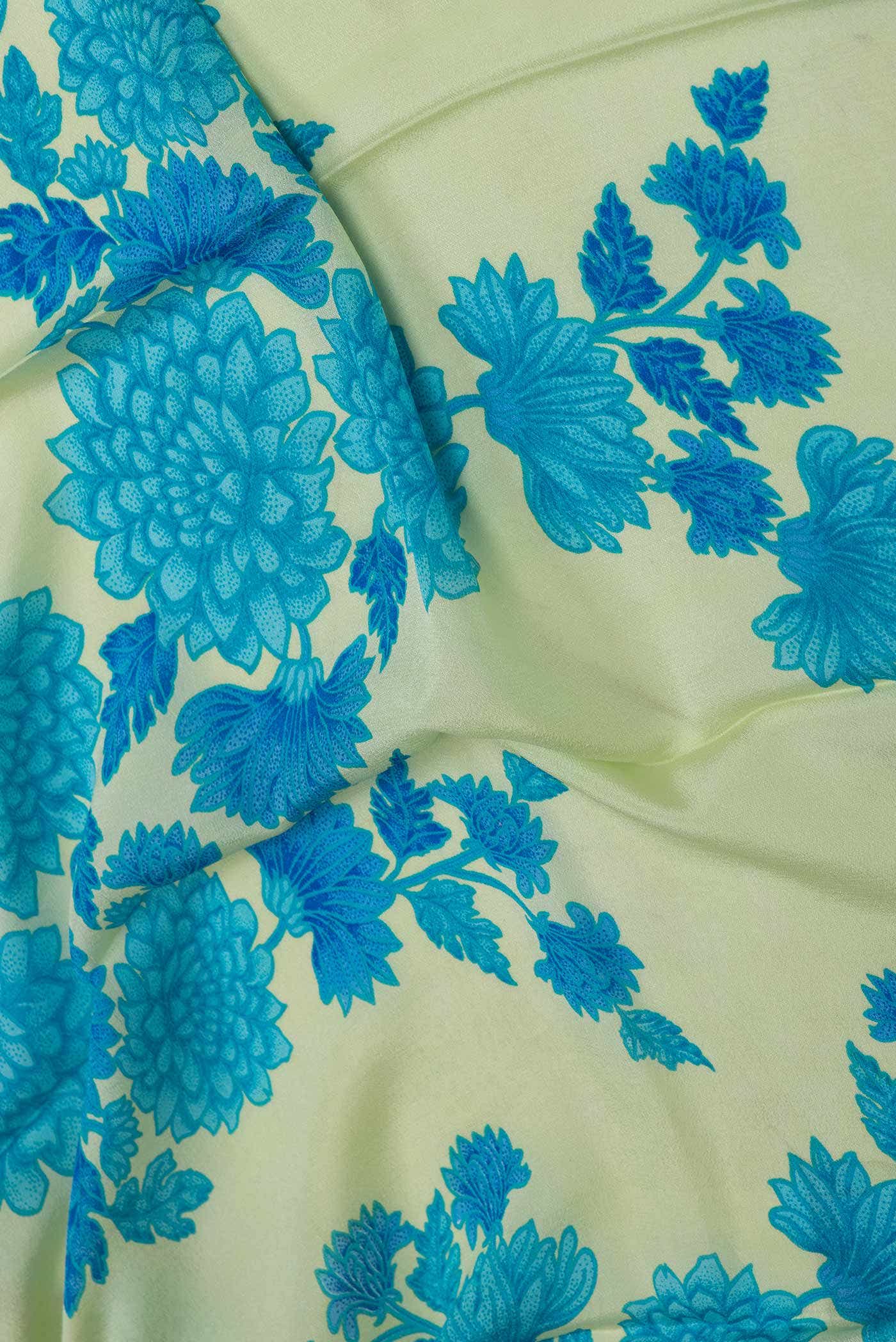 Light Green Dual Tone Mysore Crepe Saree