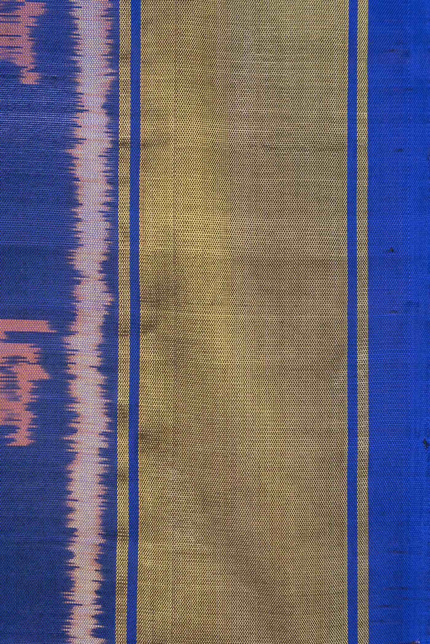Royal Blue Dual Tone Rajkot Patola Silk Saree