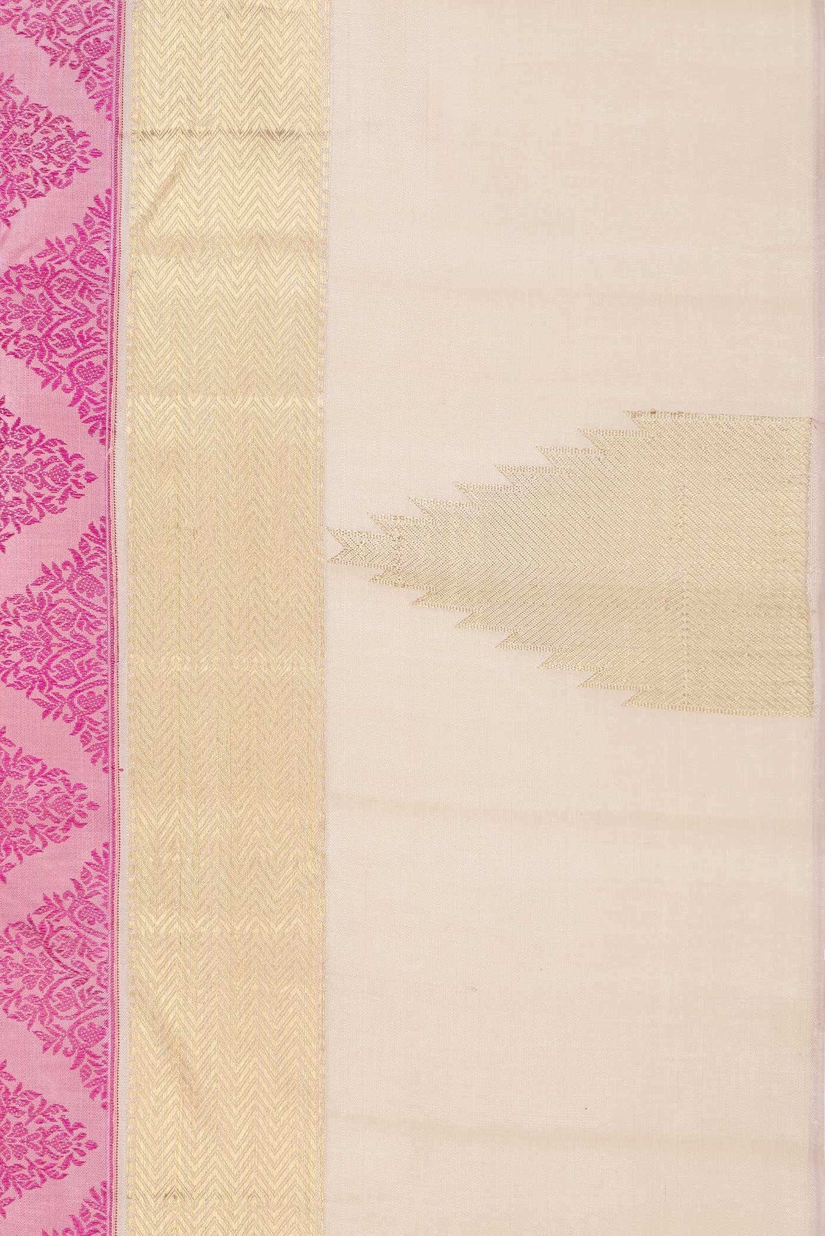 Pure Silk Pure Zari Pink Dual Tone Kanjivaram Saree