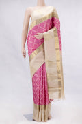 Pure Silk Pure Zari Pink Dual Tone Kanjivaram Saree