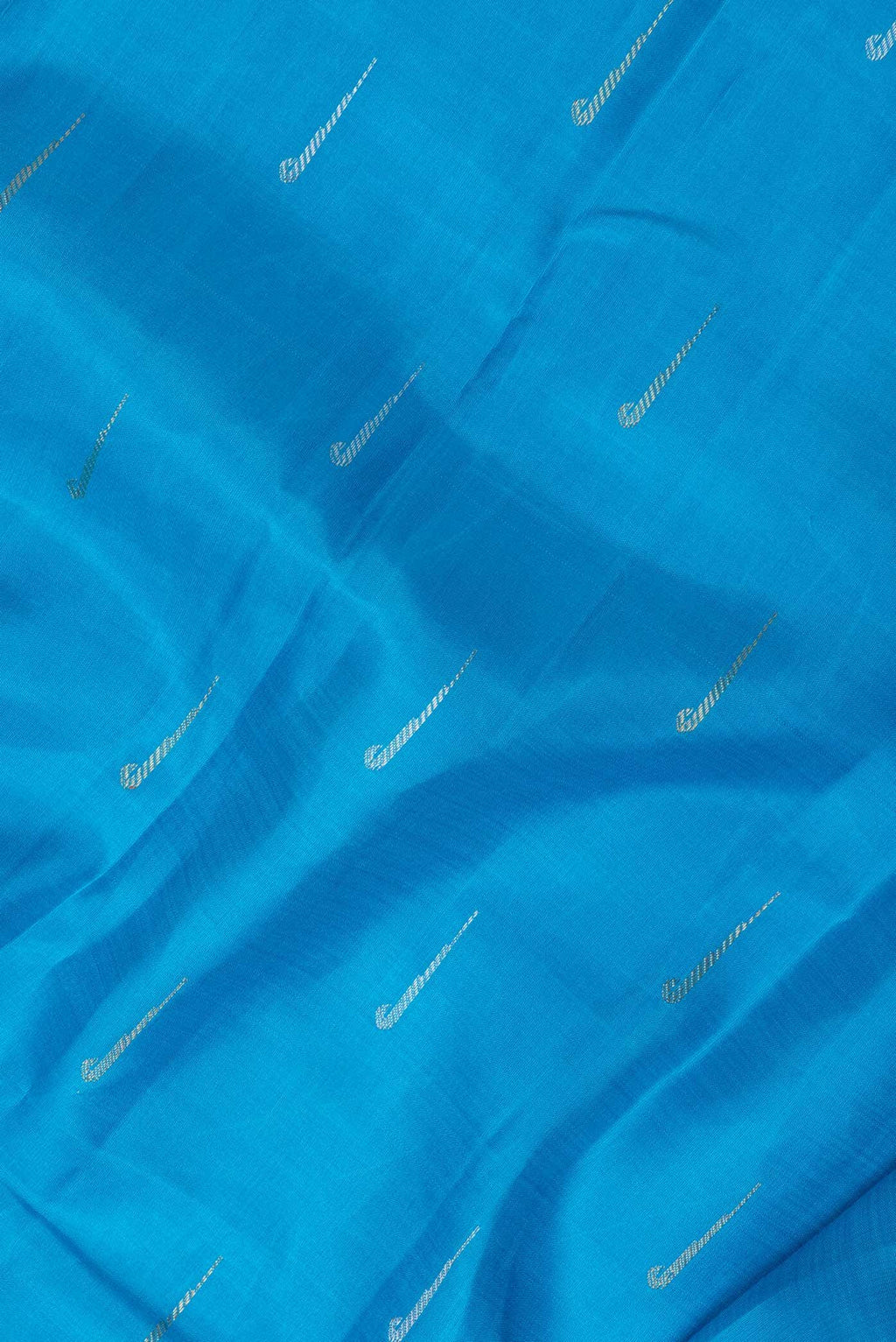 Pure Silk Pure Zari Sky Blue Dual Tone Kanchipuram Saree