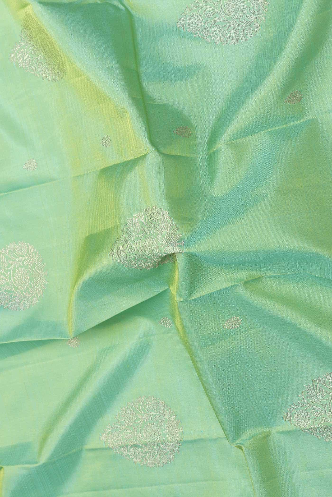 Light Green Dual Tone Kanchipuram Silk Saree